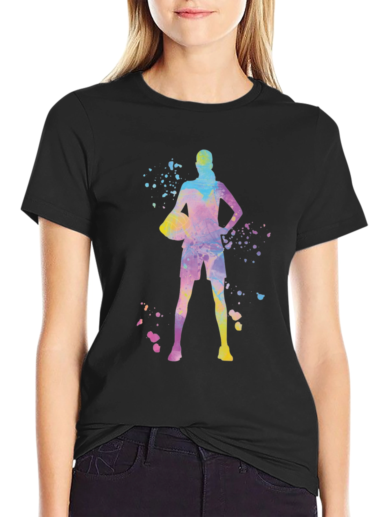 Basketball Player Graphic Tee - Trendy Sportswear