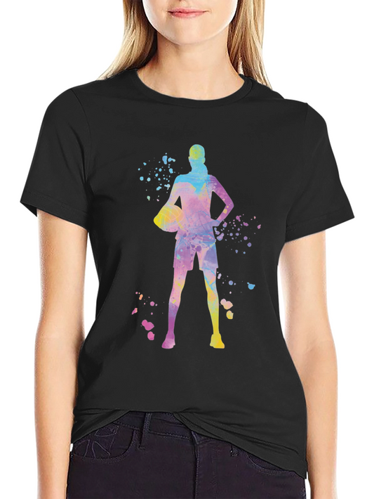 Basketball Player Graphic Tee - Trendy Sportswear