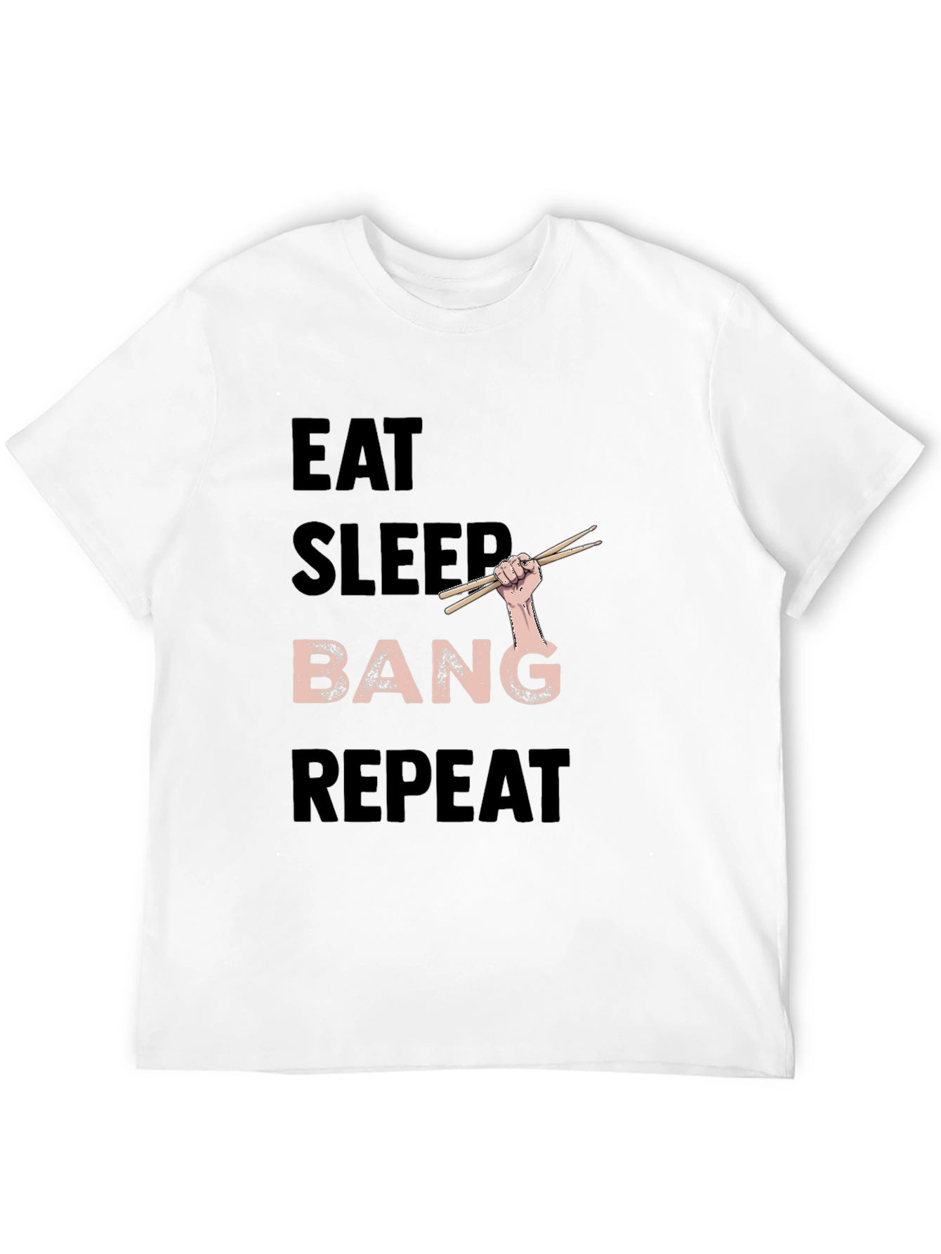 Eat Sleep Bang Repeat Black T-Shirt