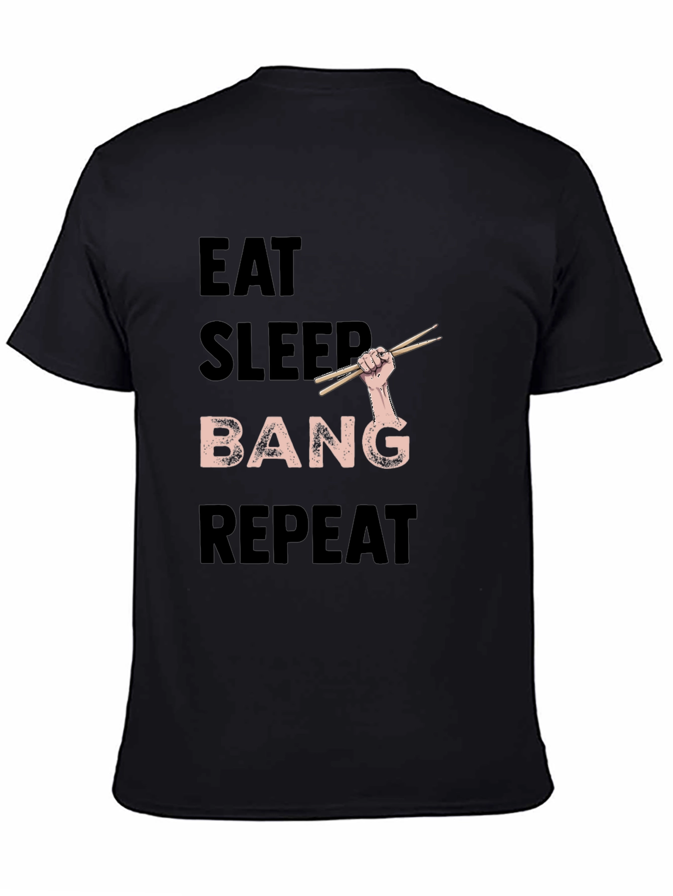 Eat Sleep Bang Repeat Black T-Shirt
