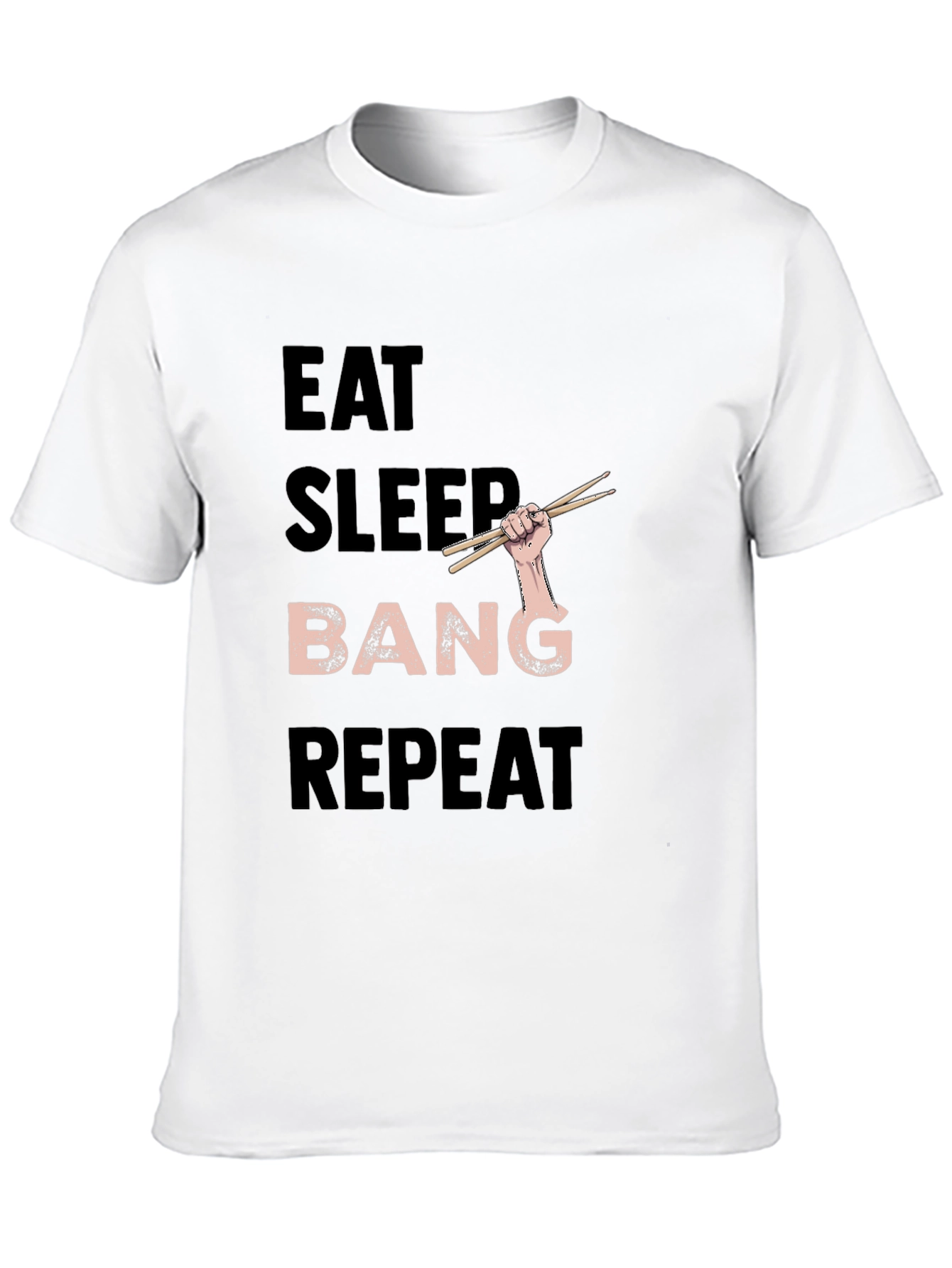 Eat Sleep Bang Repeat Black T-Shirt