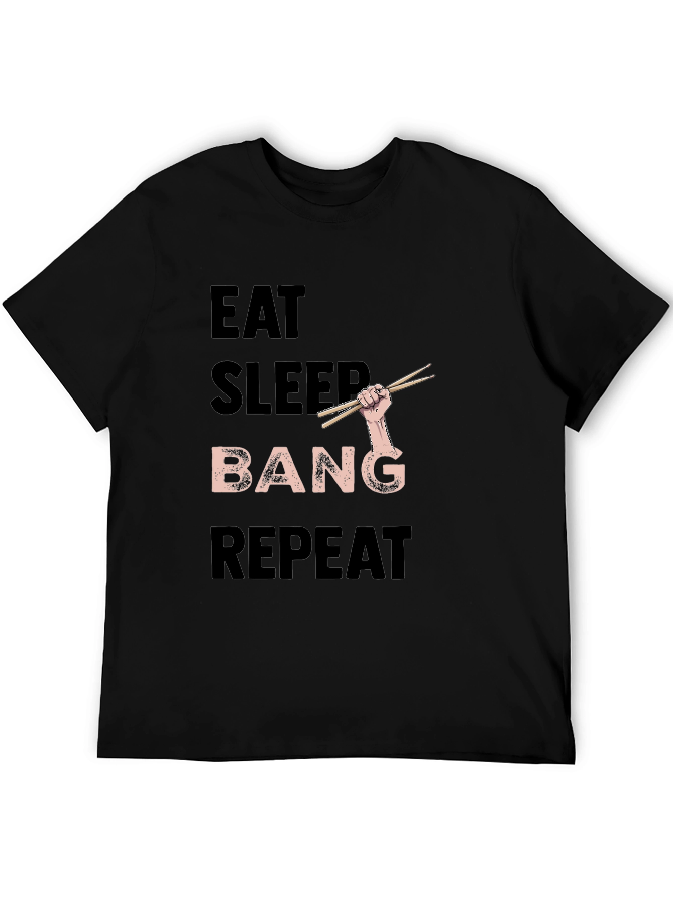 Eat Sleep Bang Repeat Black T-Shirt