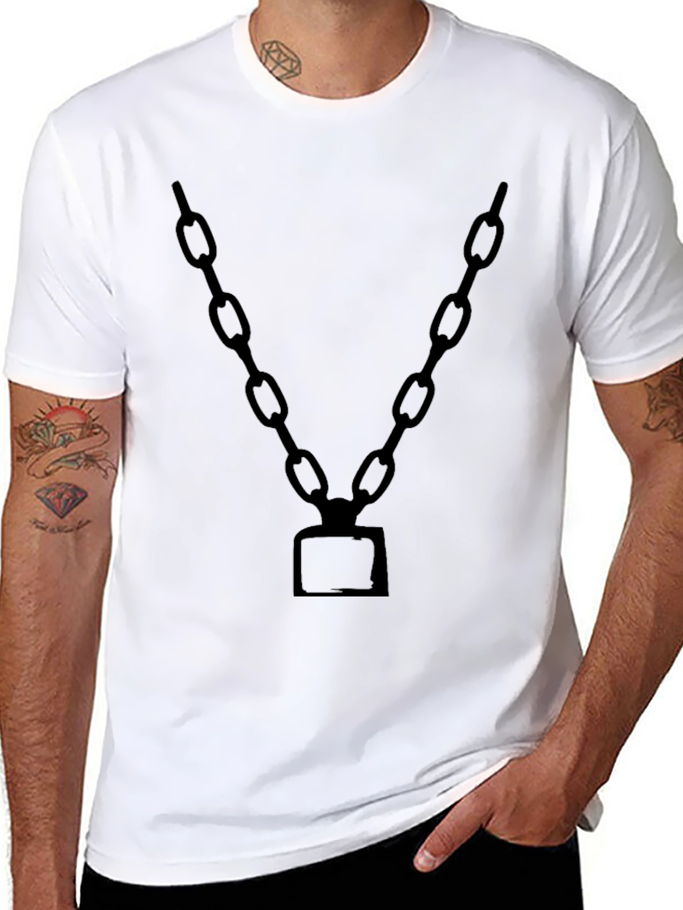 Chain Graphic Black T-Shirt