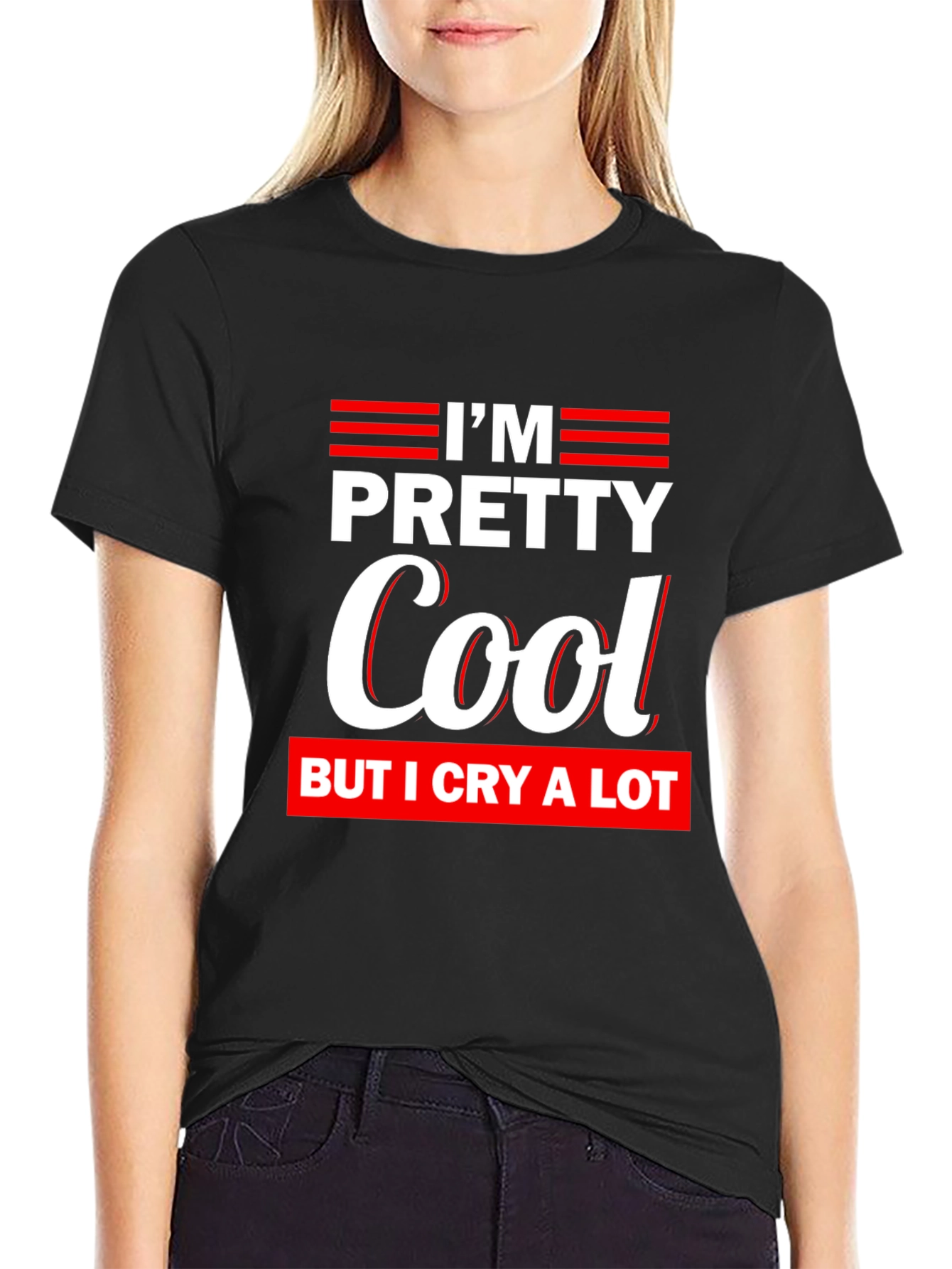 Pretty Cool Crying T-Shirt Funny Tee