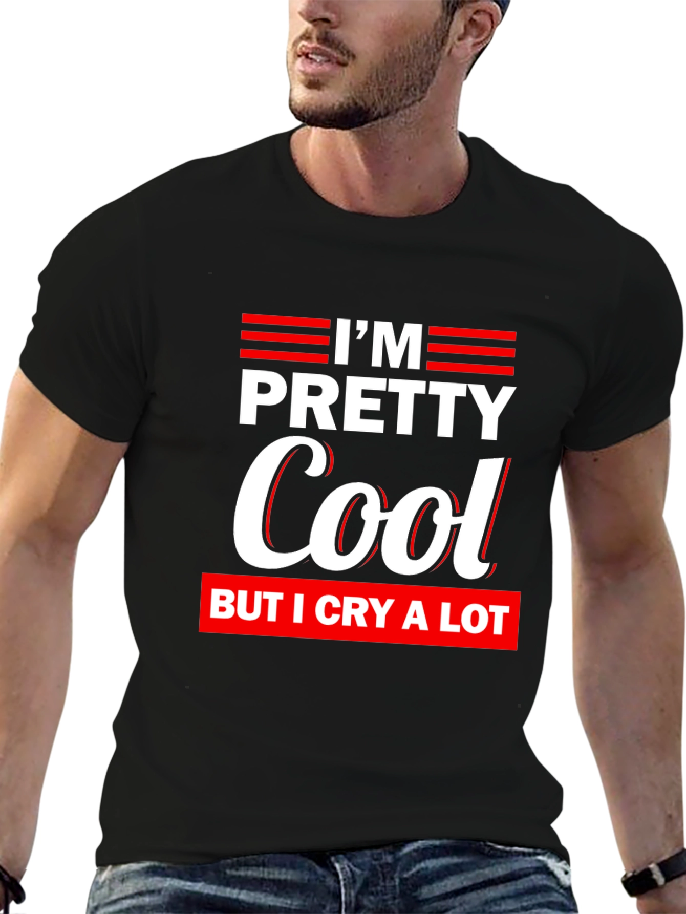 Pretty Cool Crying T-Shirt Funny Tee