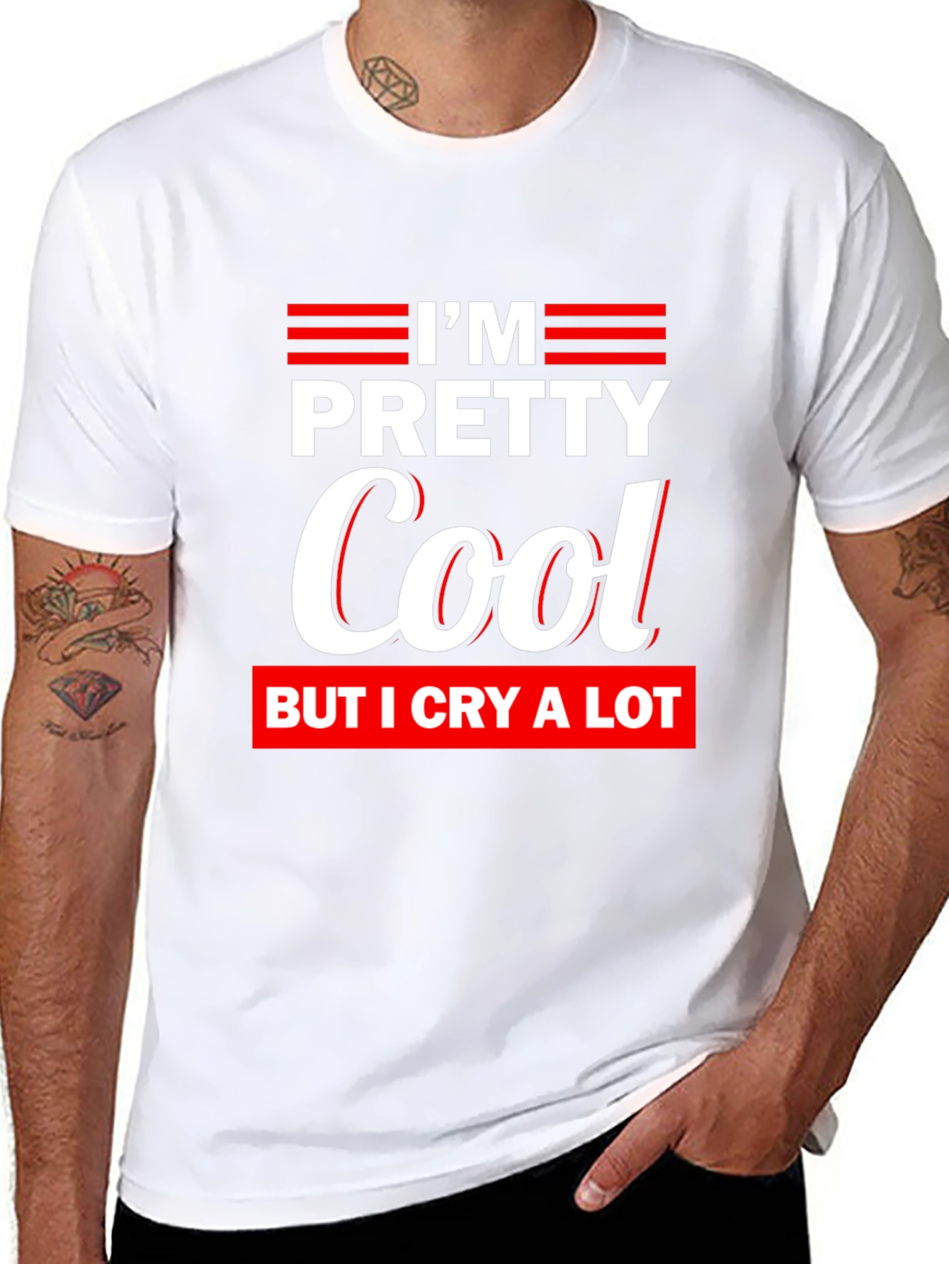 Pretty Cool Crying T-Shirt Funny Tee