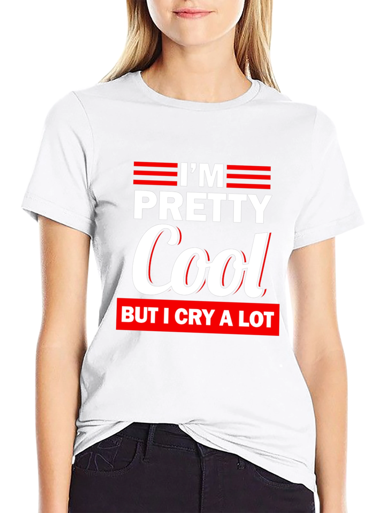 Pretty Cool Crying T-Shirt Funny Tee