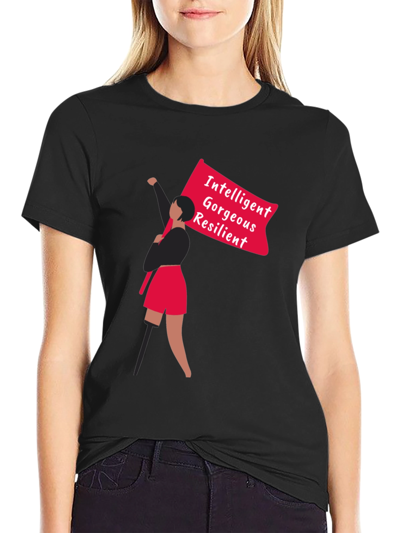 Empowered Graphic Tee - Intelligent Gorgeous Resilient