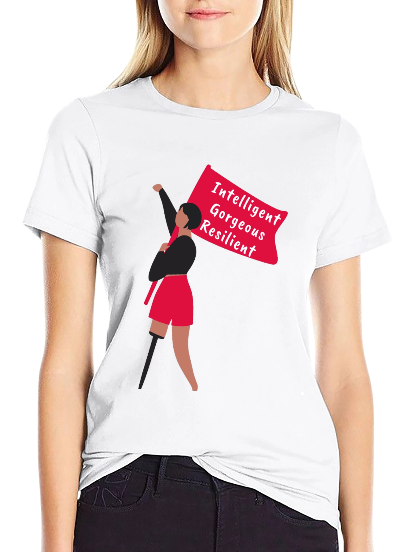 Empowered Graphic Tee - Intelligent Gorgeous Resilient