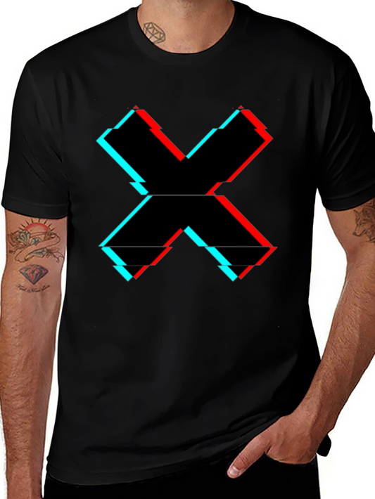 Glitch X Graphic Tee - Cool Casual Style