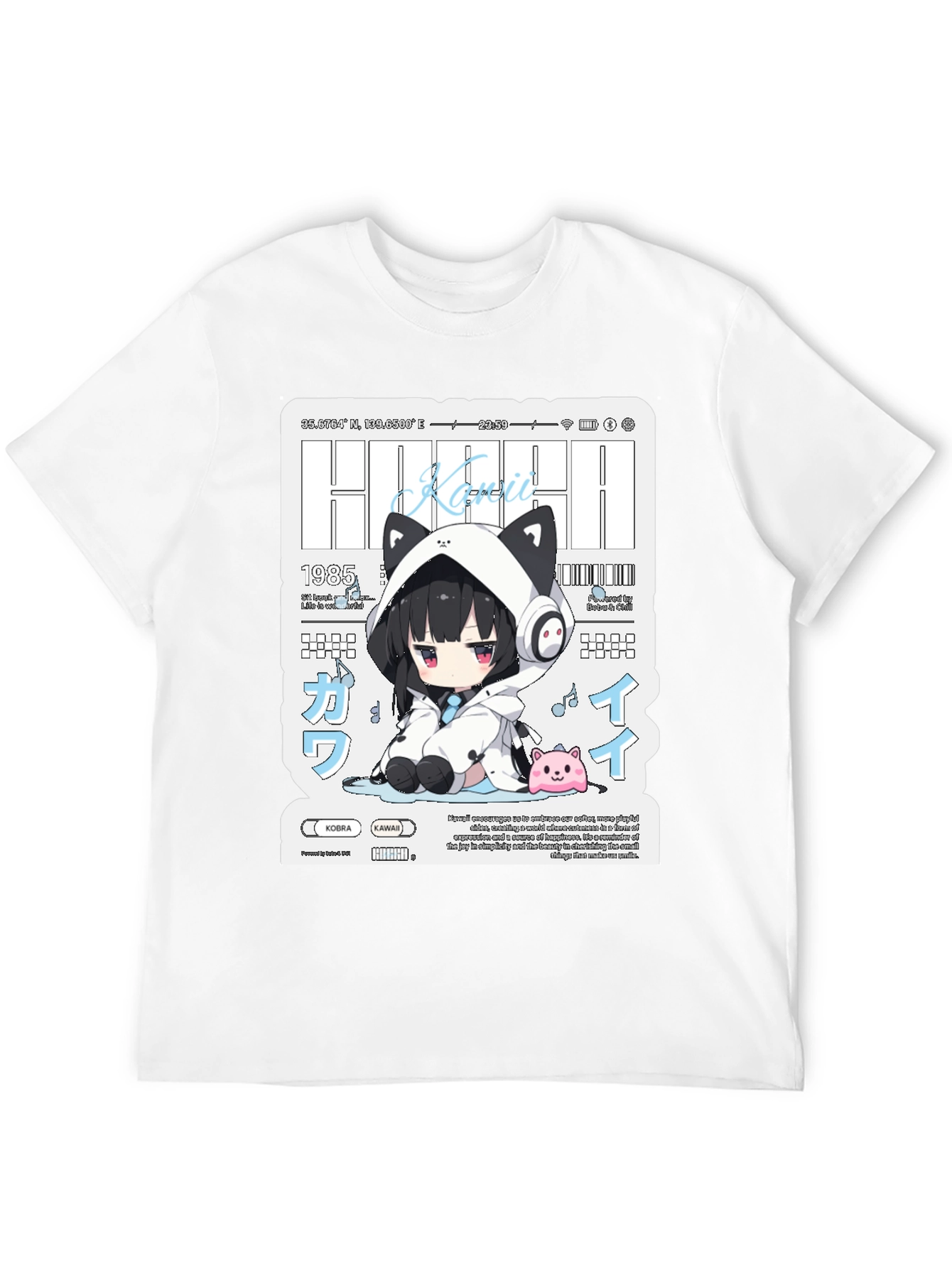 Kawaii Anime Girl Graphic T-Shirt - Unisex