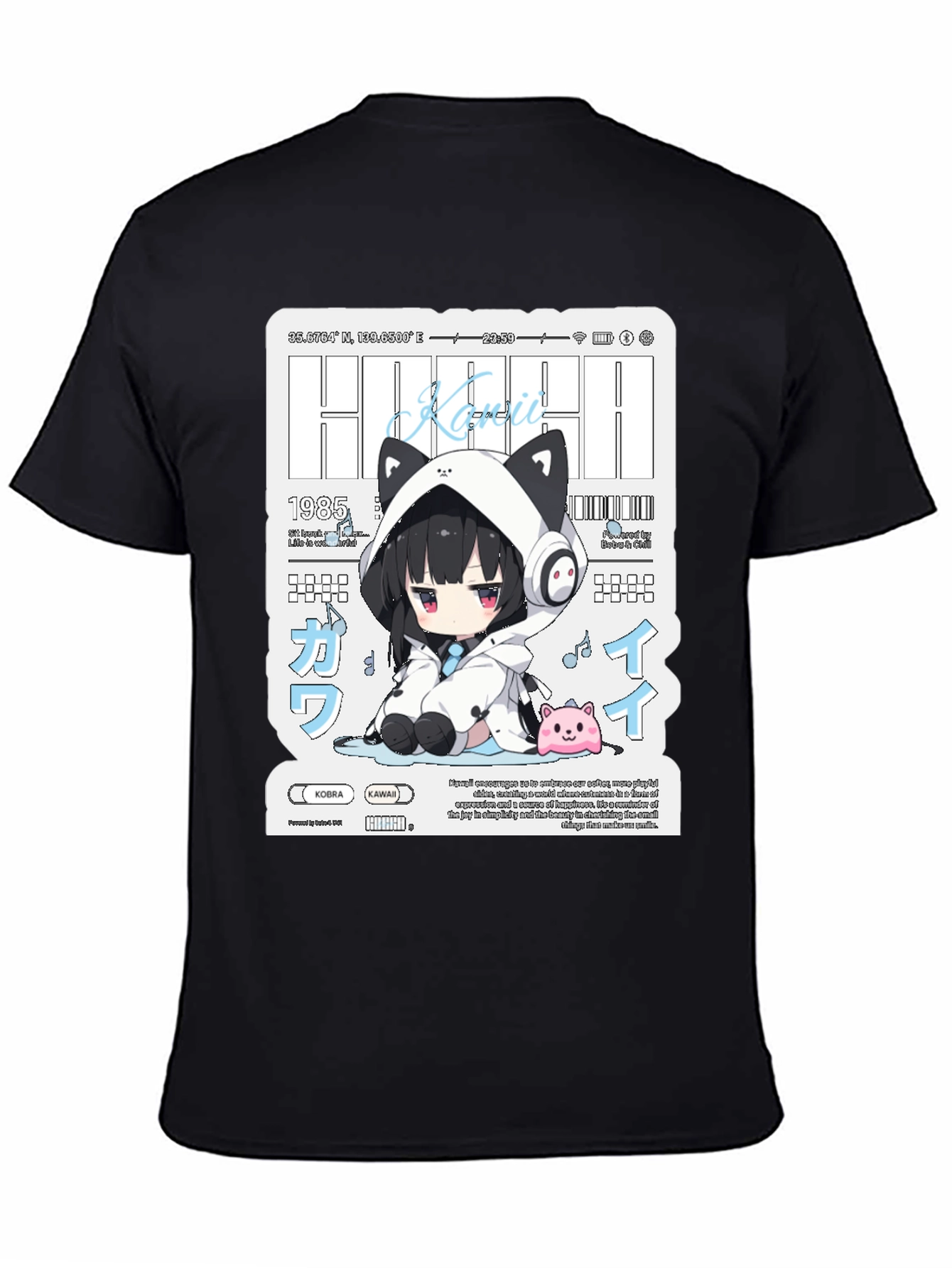 Kawaii Anime Girl Graphic T-Shirt - Unisex
