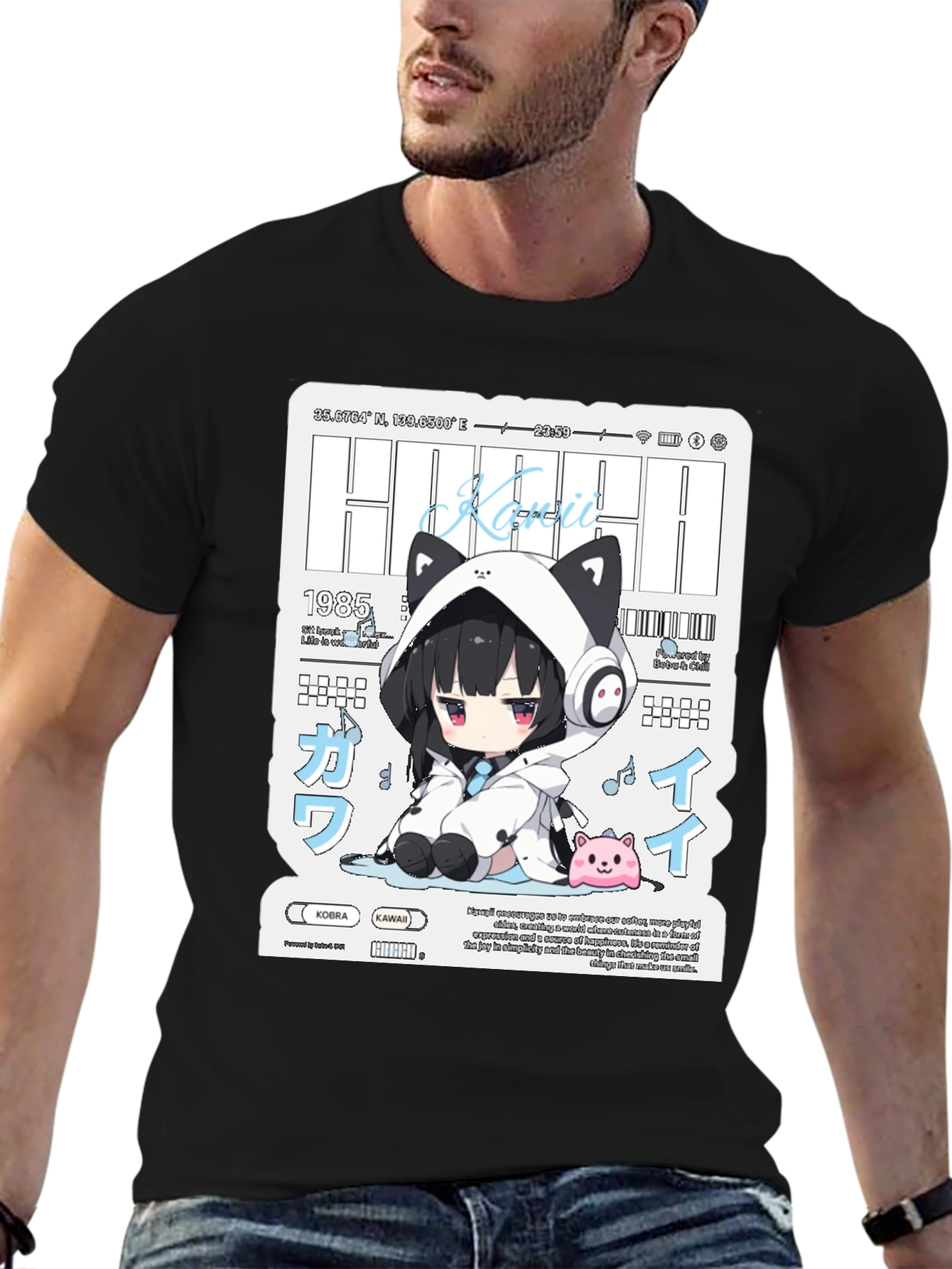 Kawaii Anime Girl Graphic T-Shirt - Unisex