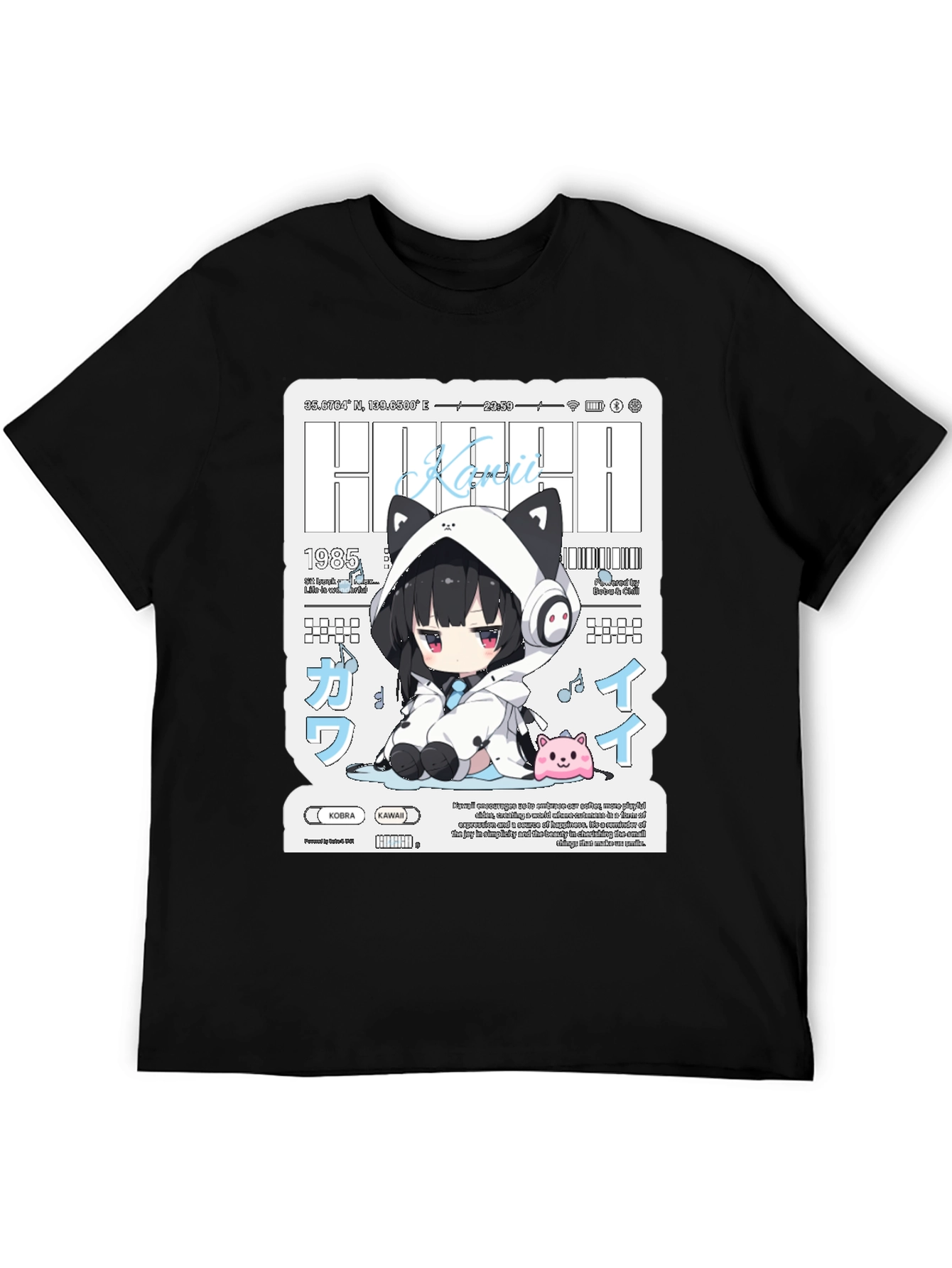 Kawaii Anime Girl Graphic T-Shirt - Unisex