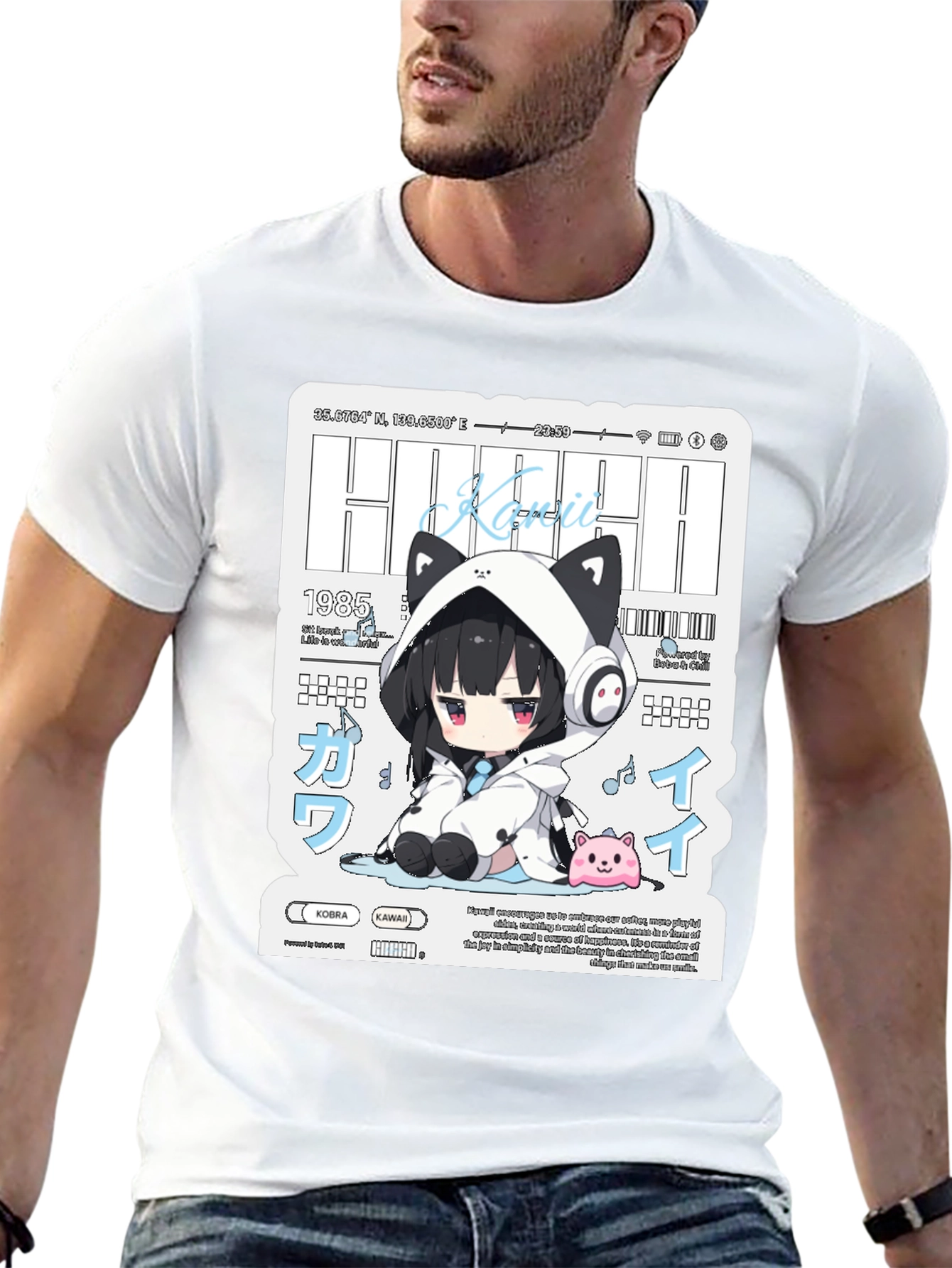 Kawaii Anime Girl Graphic T-Shirt - Unisex