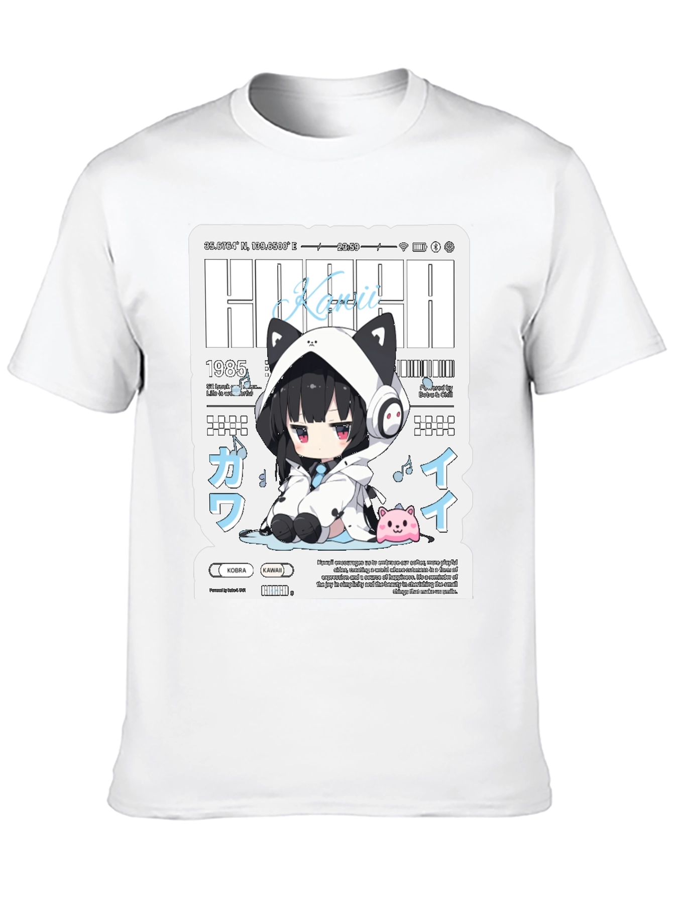 Kawaii Anime Girl Graphic T-Shirt - Unisex