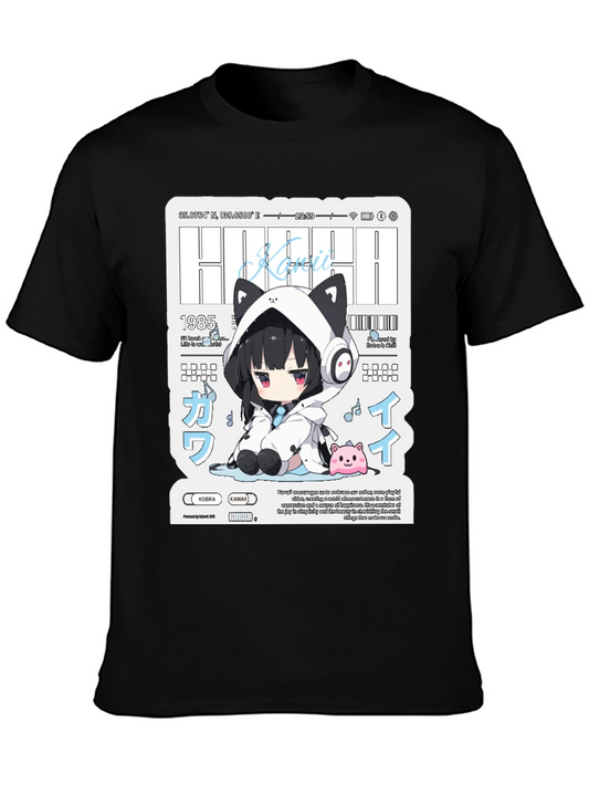 Kawaii Anime Girl Graphic T-Shirt - Unisex