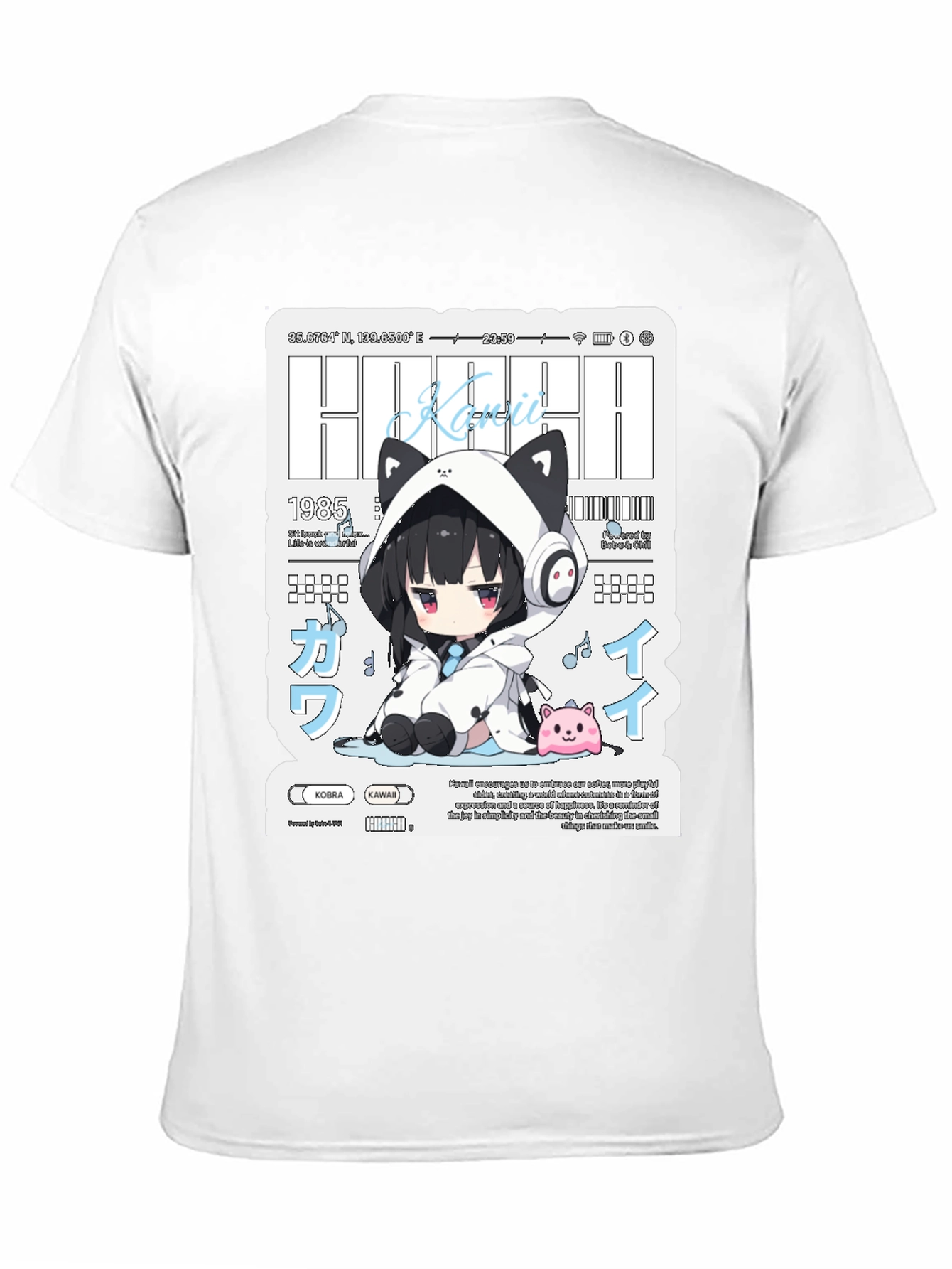 Kawaii Anime Girl Graphic T-Shirt - Unisex