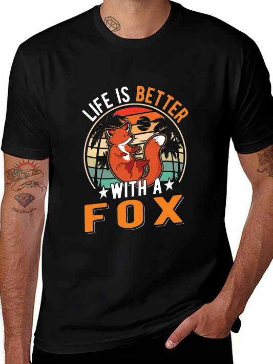 Life is Better With a Fox Graphic T-Shirt
