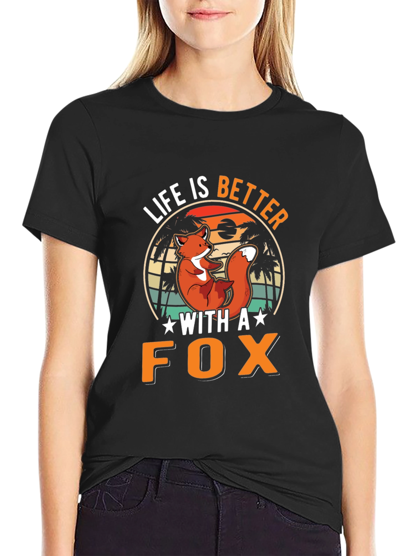 Life is Better With a Fox Graphic T-Shirt