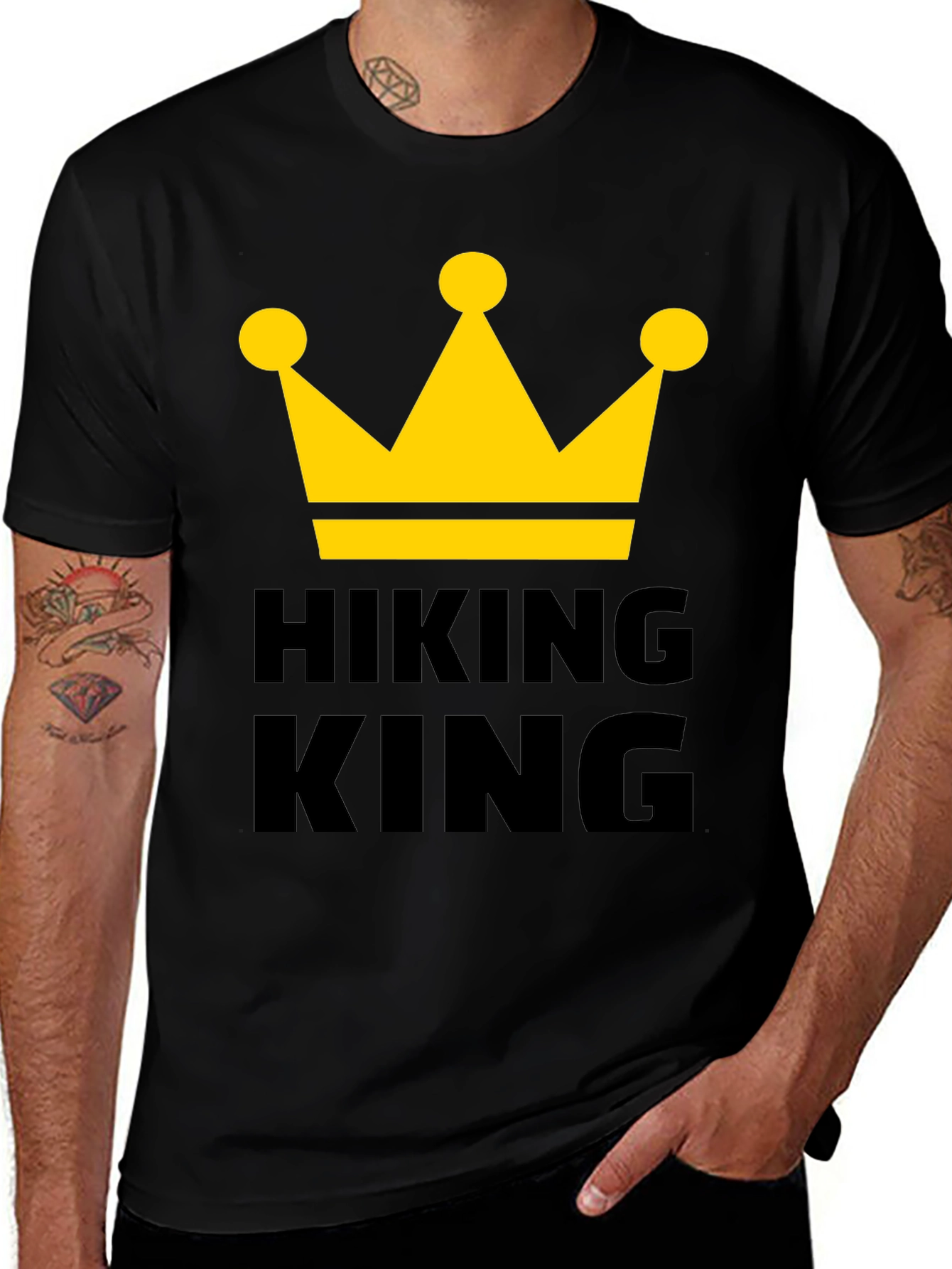 Hiking King T-Shirt - Crown Graphic Tee