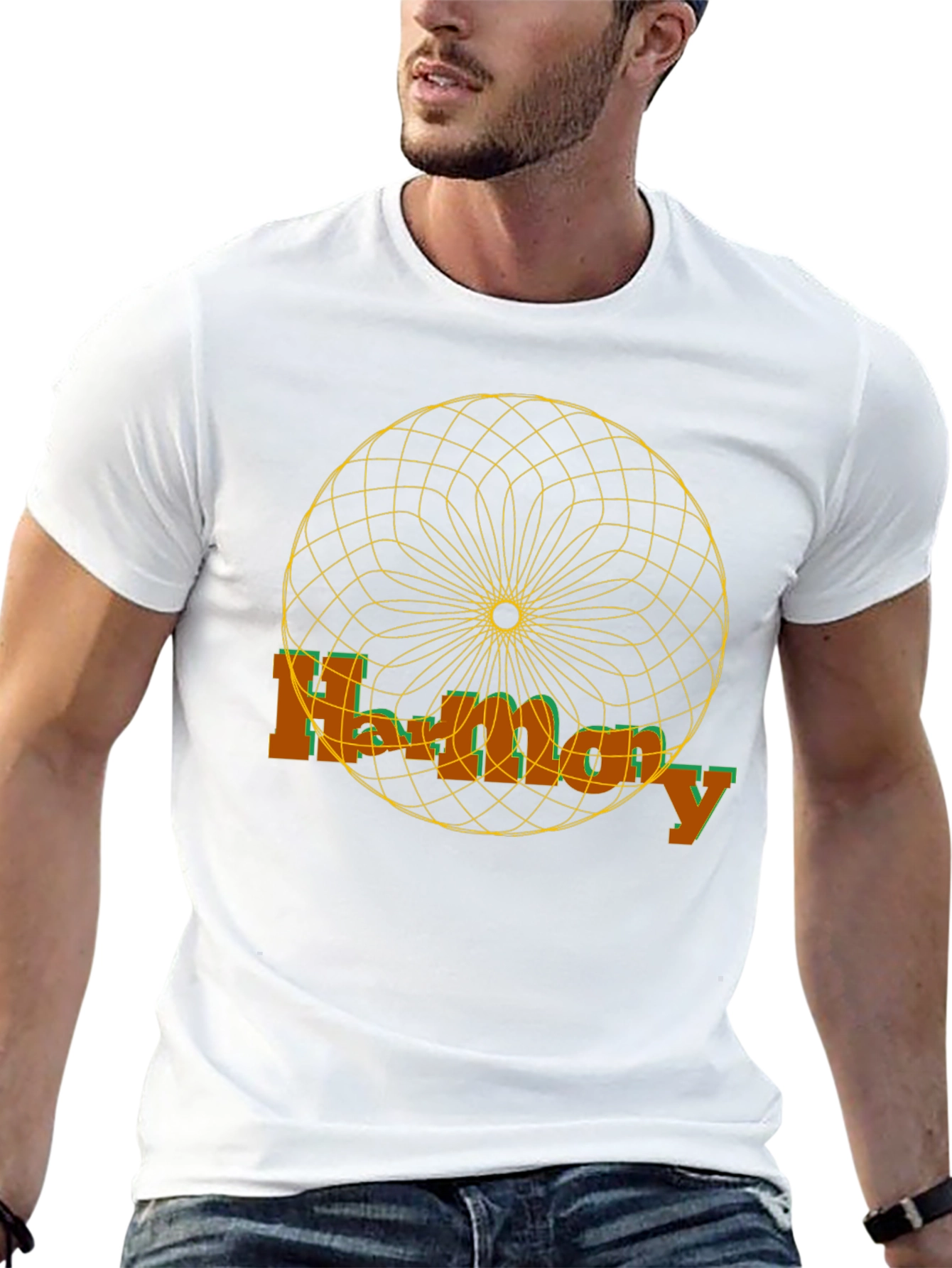 Abstract Graphic Print Crew Neck T-Shirt