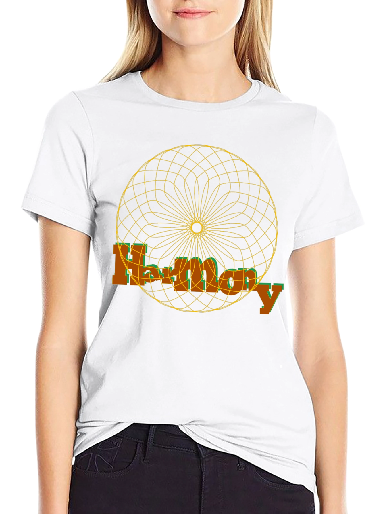 Abstract Graphic Print Crew Neck T-Shirt