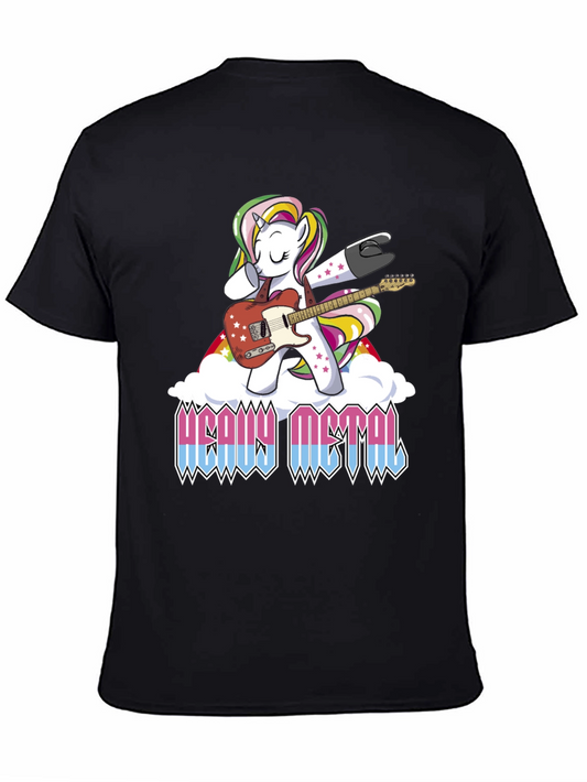 Heavy Metal Unicorn Graphic T-Shirt - Rock On!