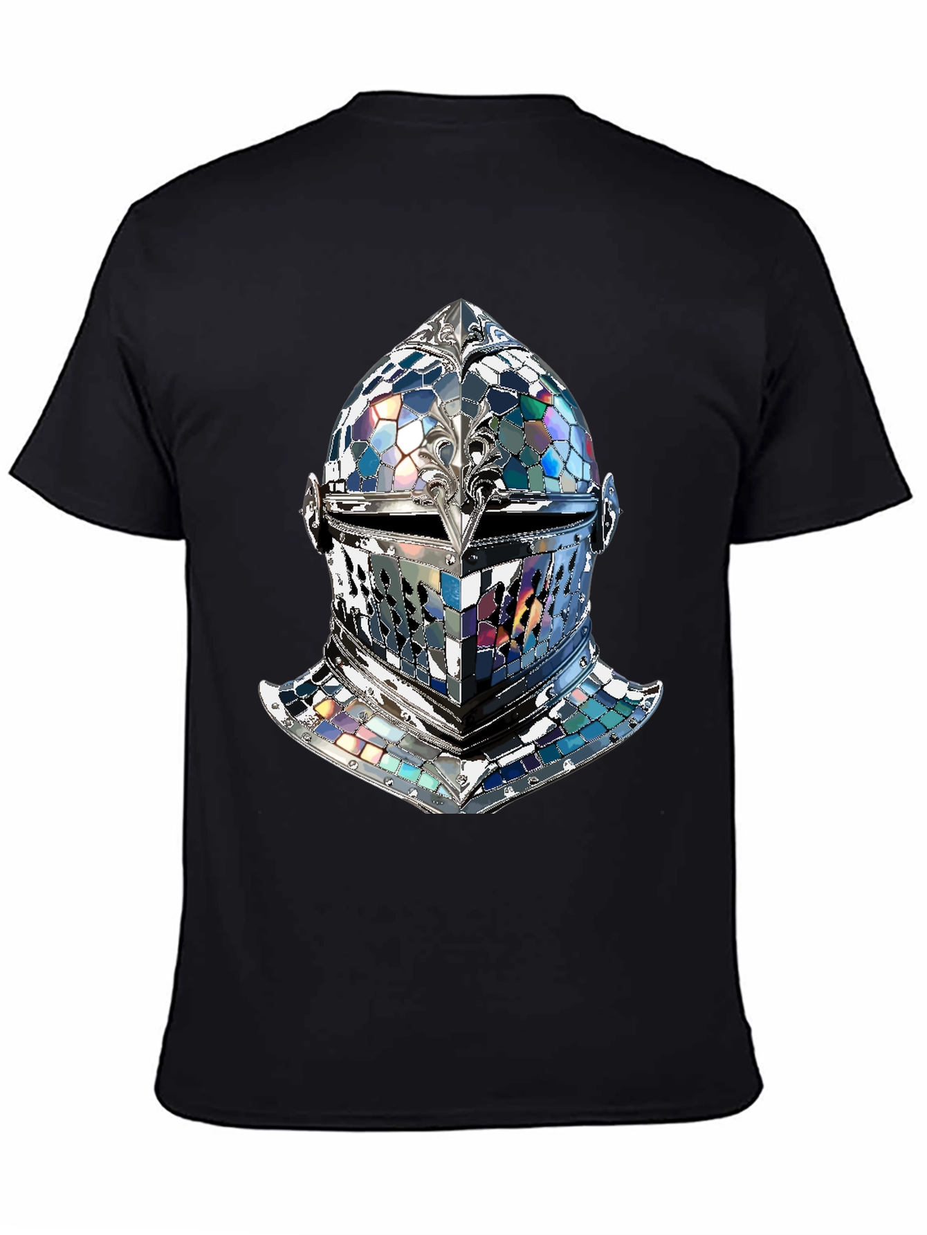 Knight Helmet Graphic Tee - Medieval Armor Design