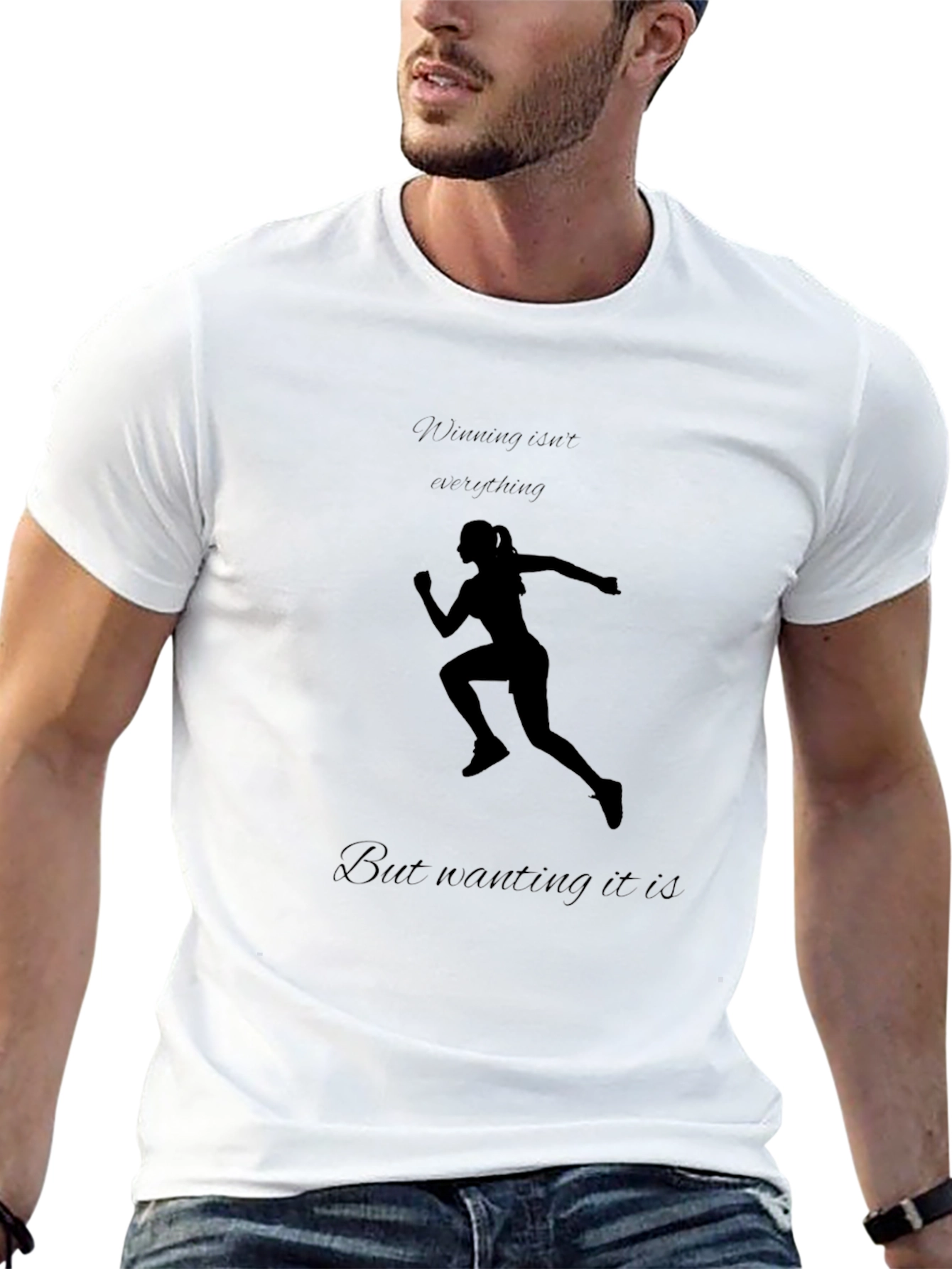 Motivational Running T-Shirt - Black
