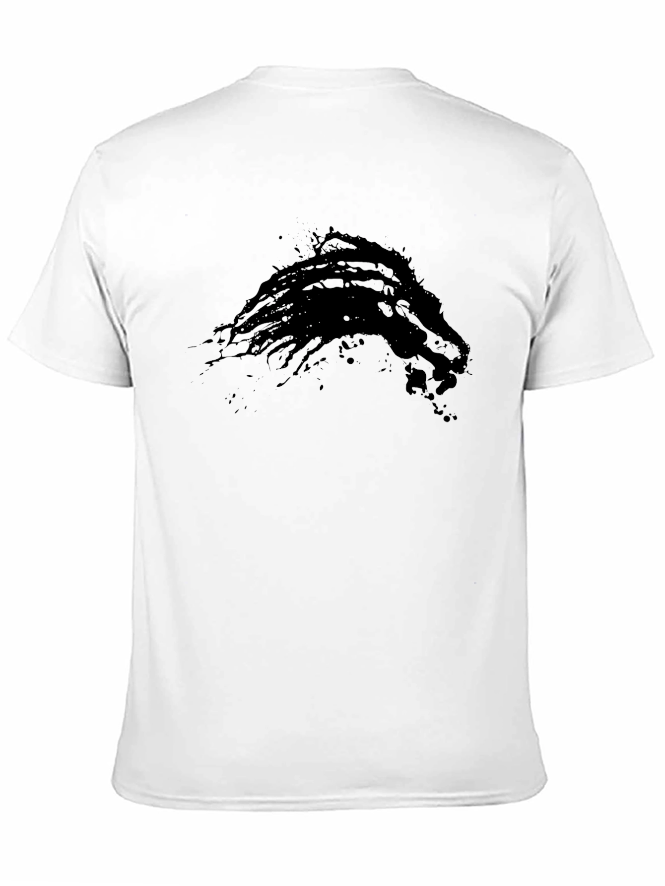 Abstract Lion Graphic Black T-Shirt