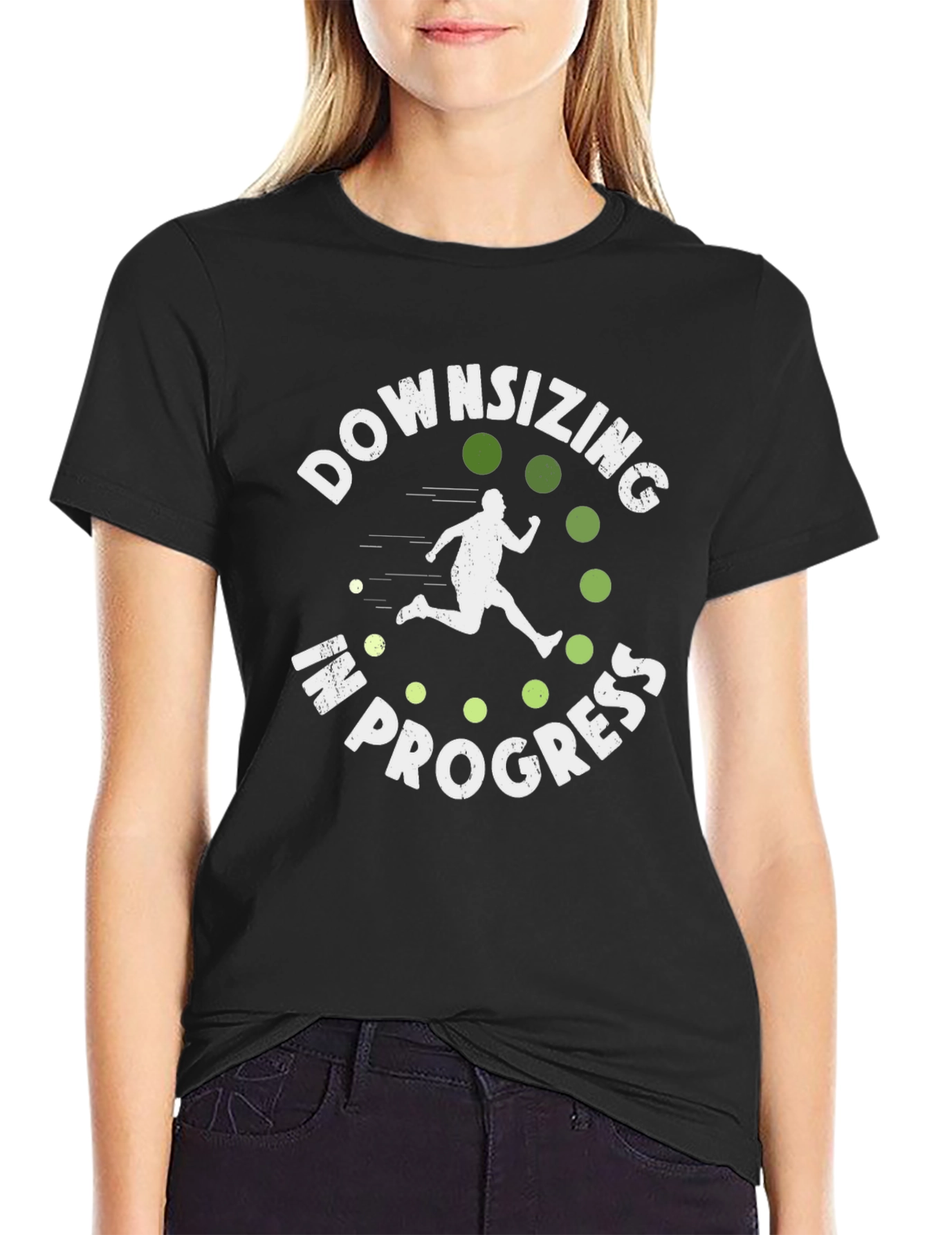 Downsizing In Progress T-Shirt - Funny Fitness Tee