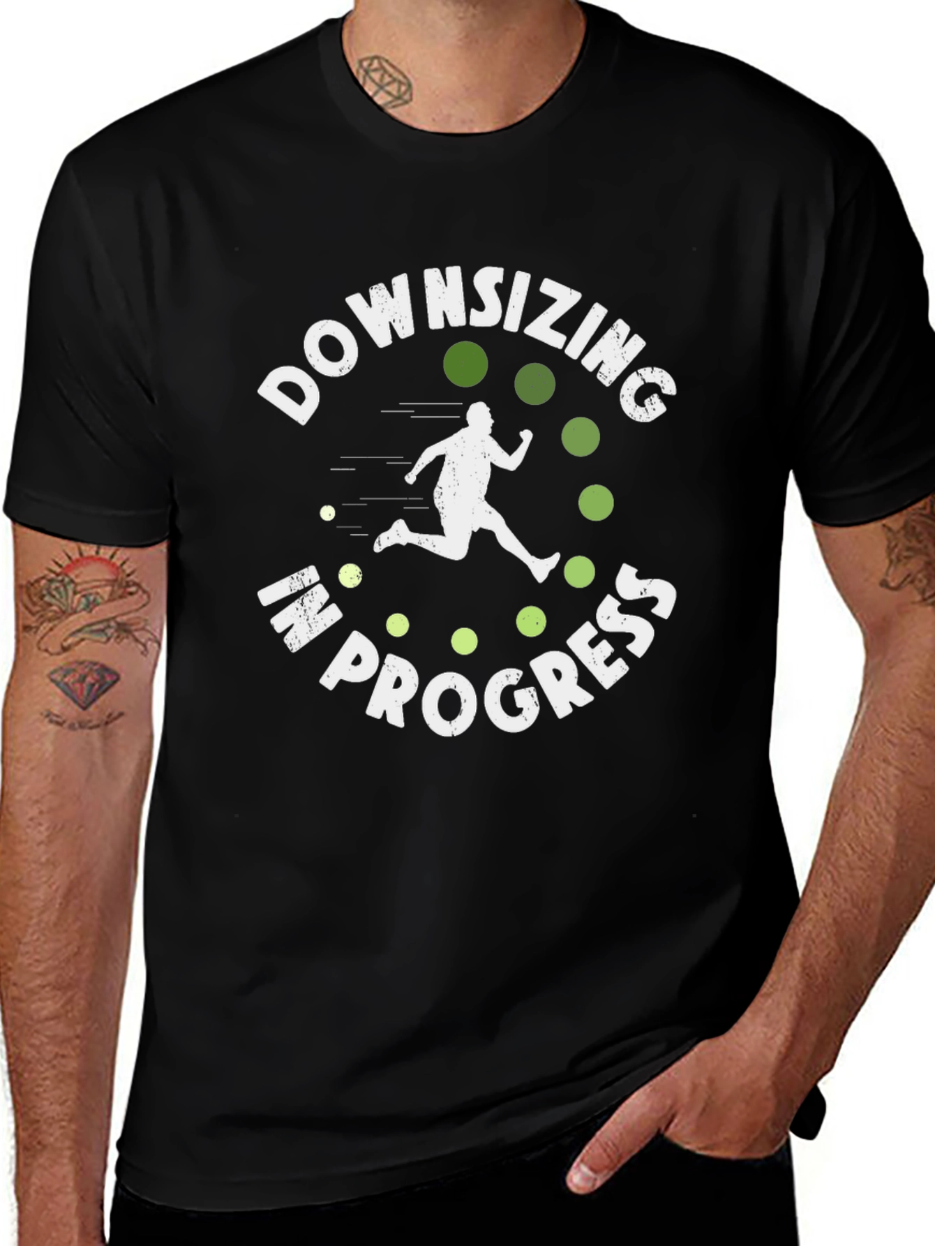 Downsizing In Progress T-Shirt - Funny Fitness Tee