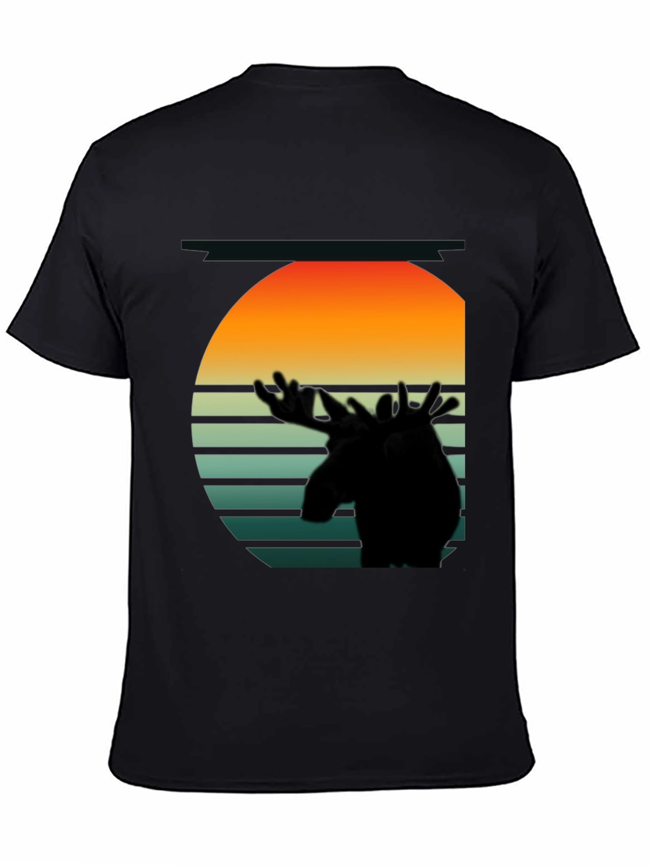 Retro Moose Silhouette Graphic Tee