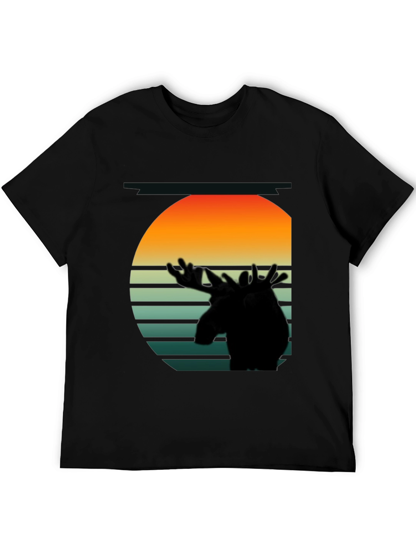 Retro Moose Silhouette Graphic Tee