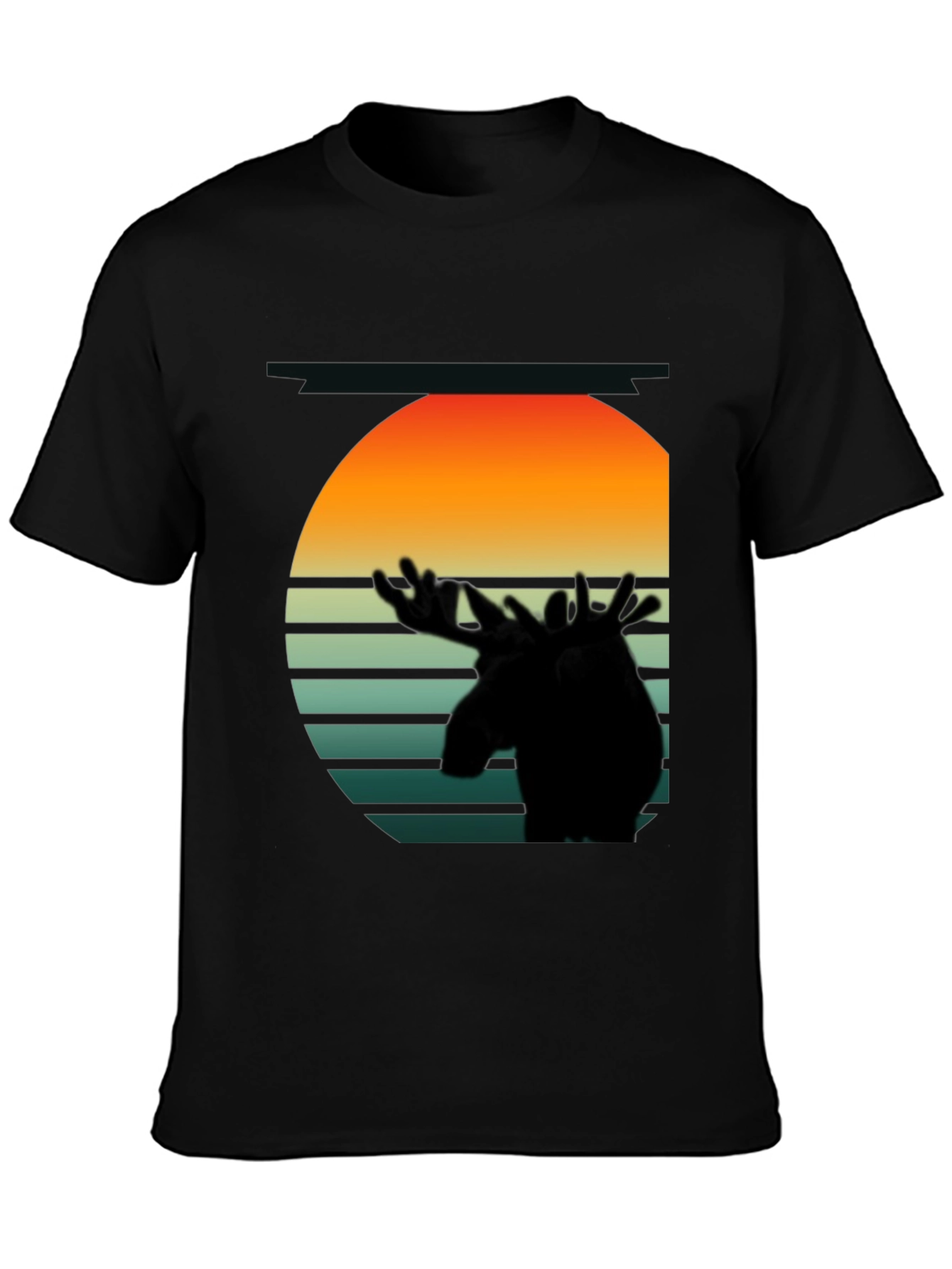 Retro Moose Silhouette Graphic Tee