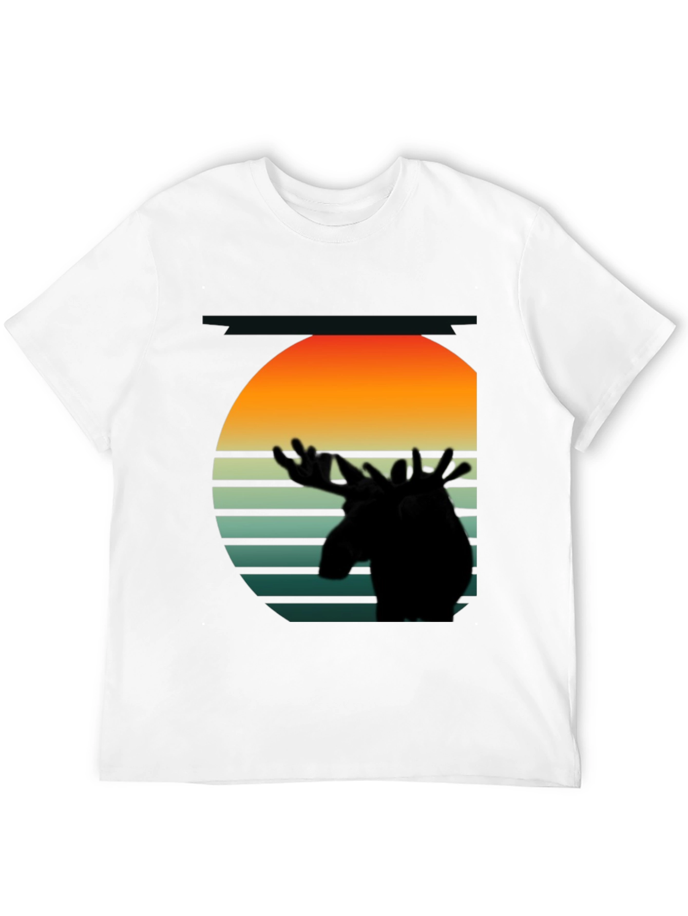Retro Moose Silhouette Graphic Tee