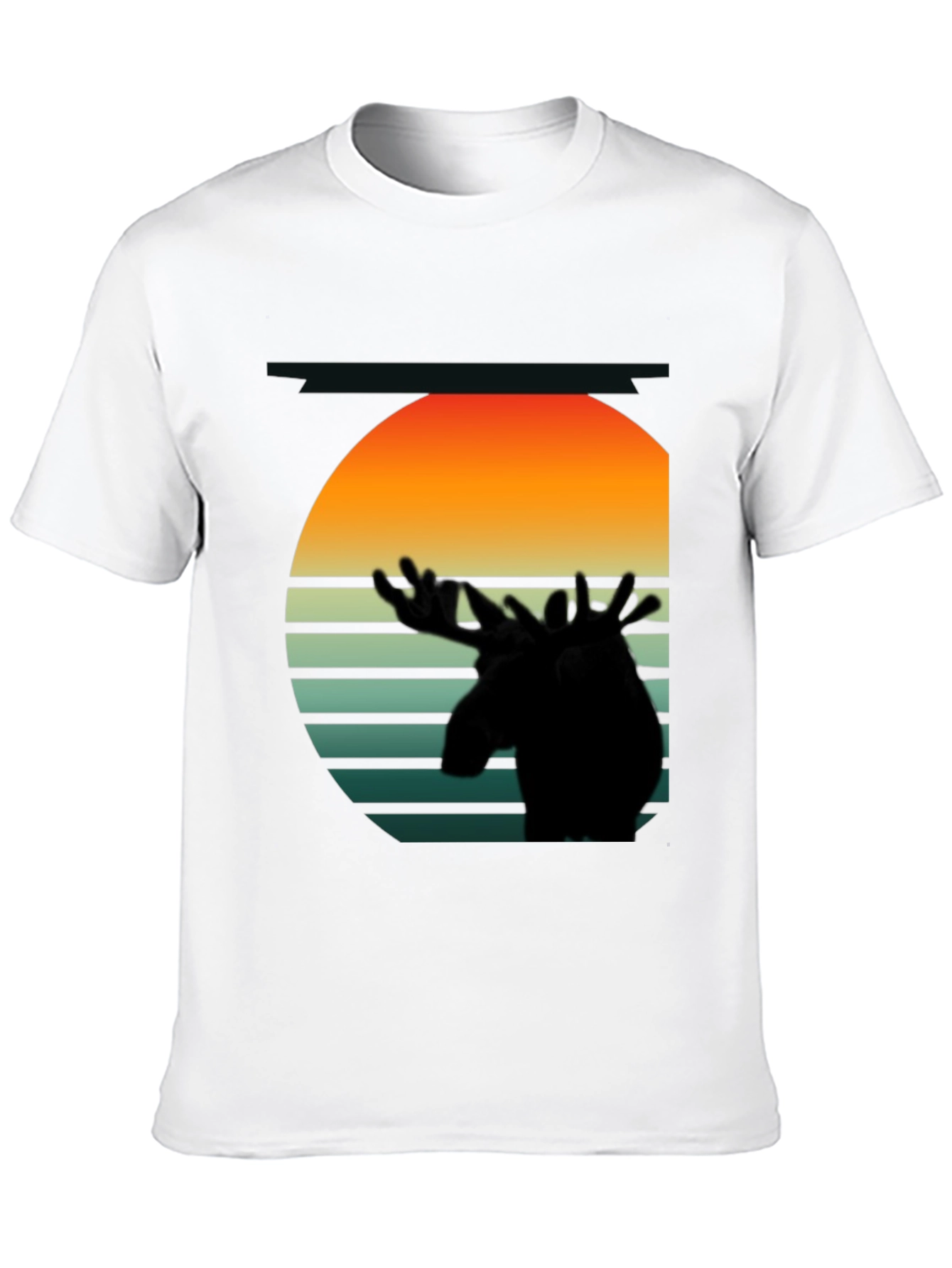 Retro Moose Silhouette Graphic Tee