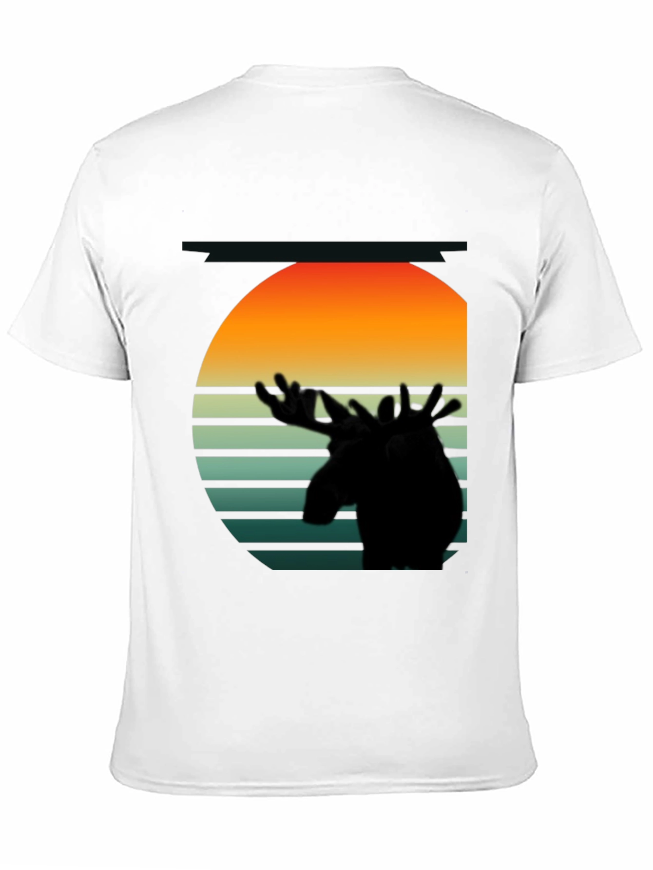 Retro Moose Silhouette Graphic Tee