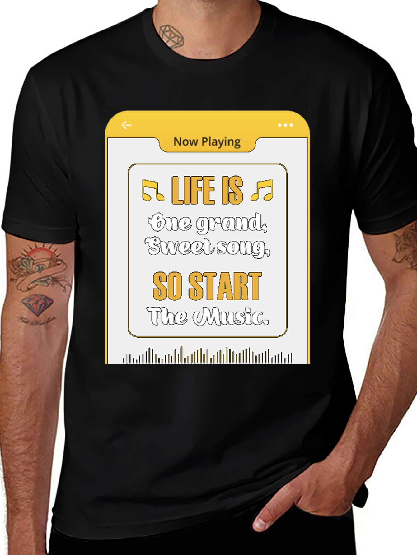 Life Is Music T-Shirt - Now Playing Graphic Tee
