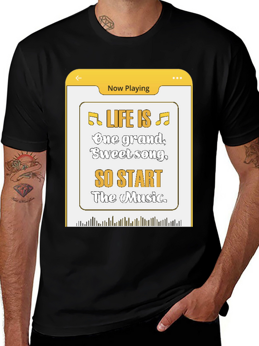 Life Is Music T-Shirt - Now Playing Graphic Tee