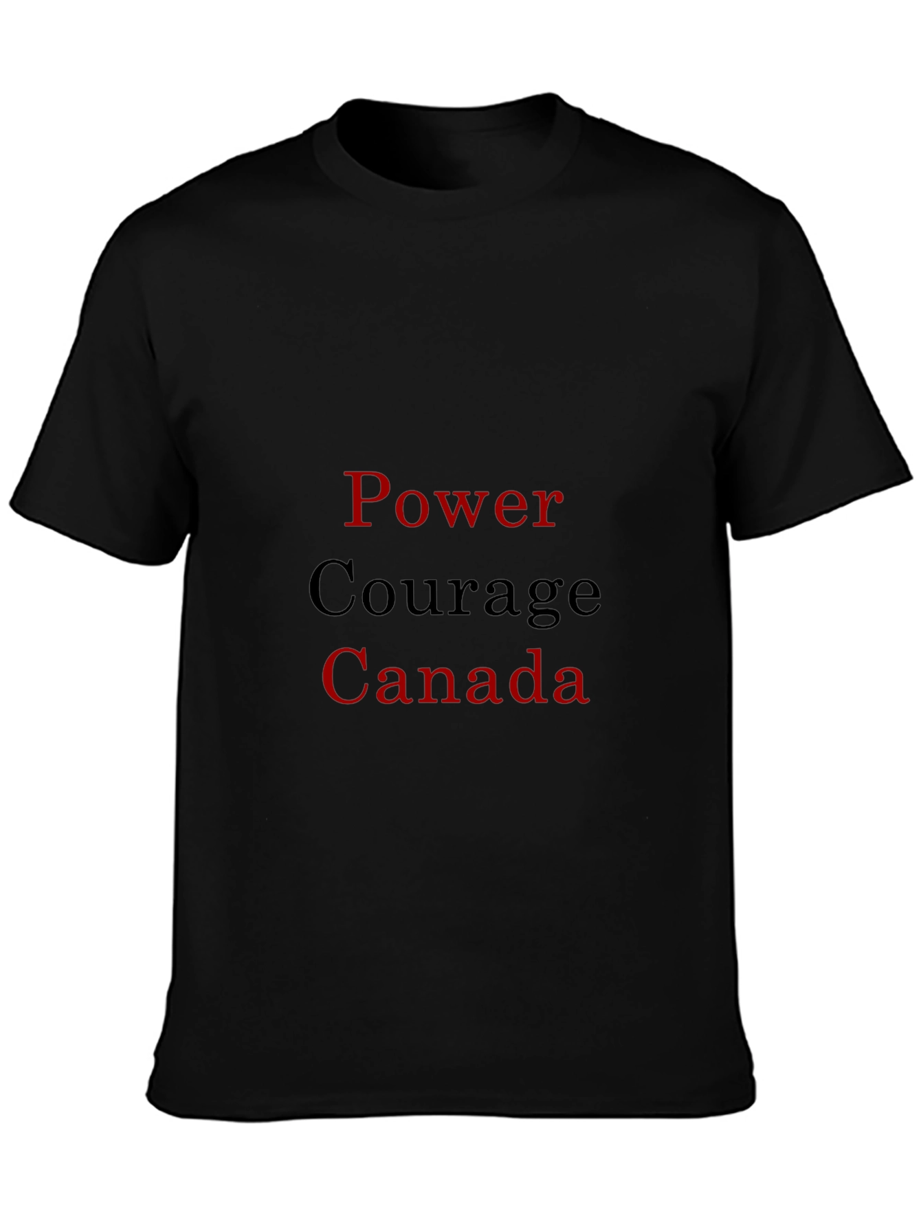 Power Courage Canada T-Shirt - Black
