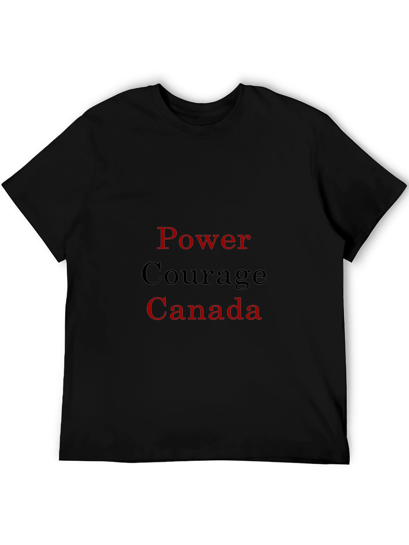 Power Courage Canada T-Shirt - Black