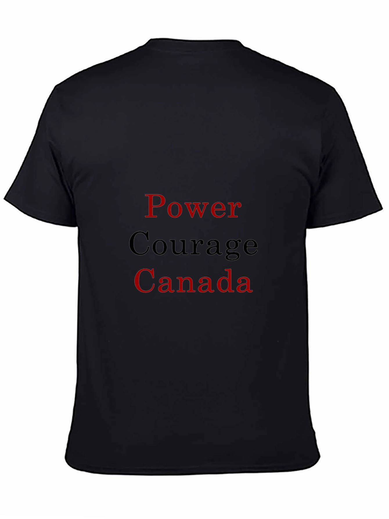 Power Courage Canada T-Shirt - Black