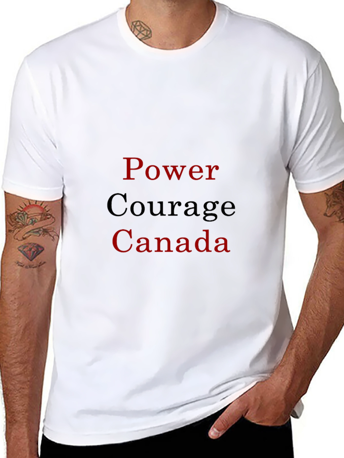 Power Courage Canada T-Shirt - Black