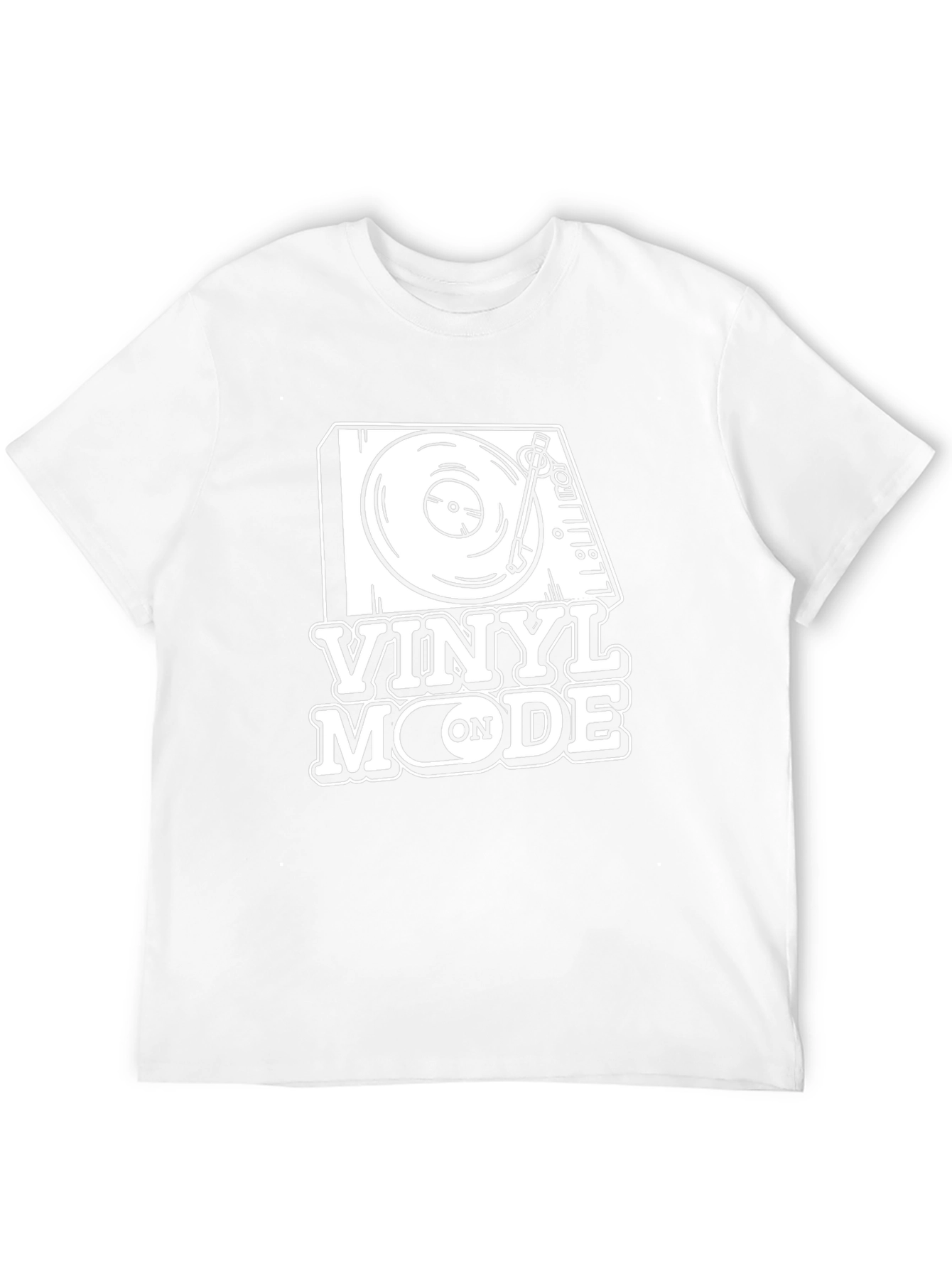 Vinyl Mode On Black Graphic T-Shirt