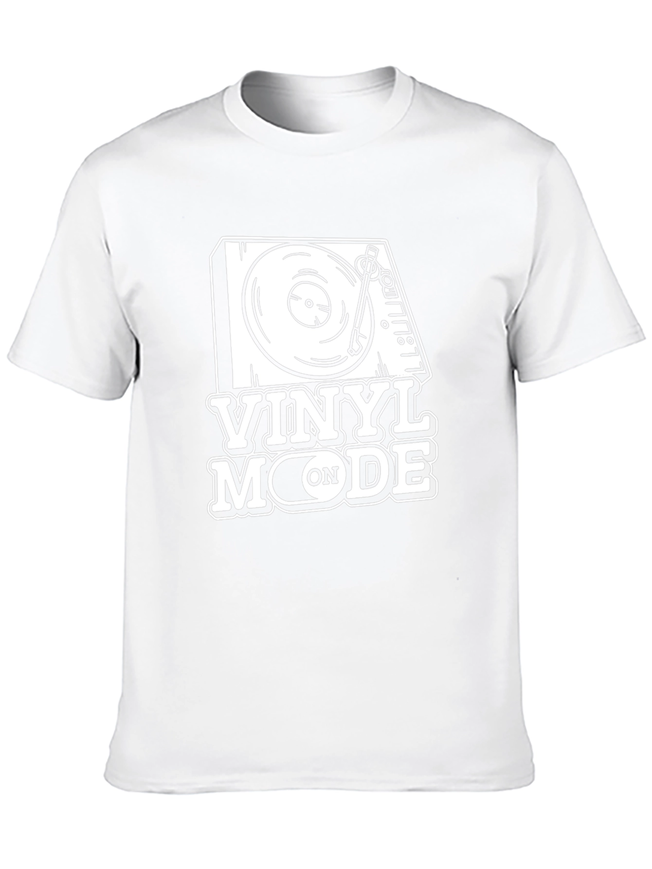 Vinyl Mode On Black Graphic T-Shirt
