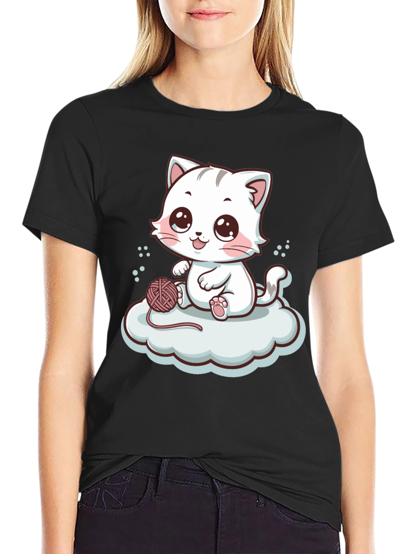 Cute Cartoon Kitten T-Shirt