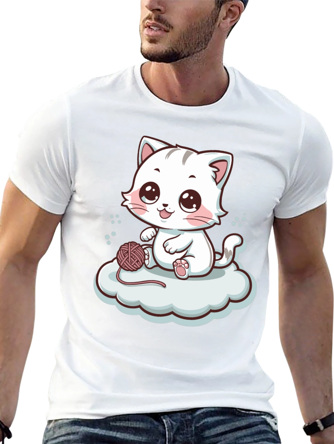 Cute Cartoon Kitten T-Shirt