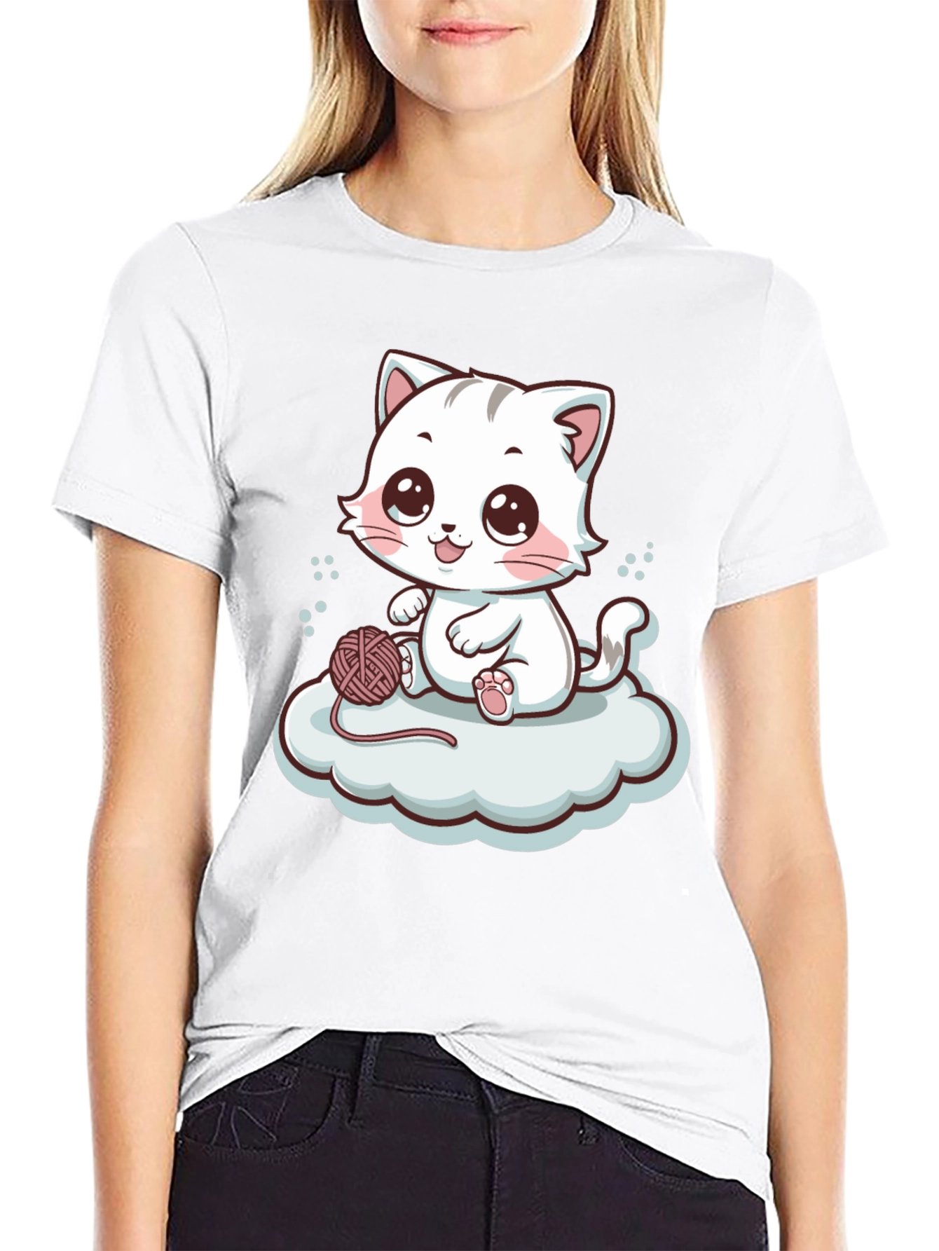Cute Cartoon Kitten T-Shirt